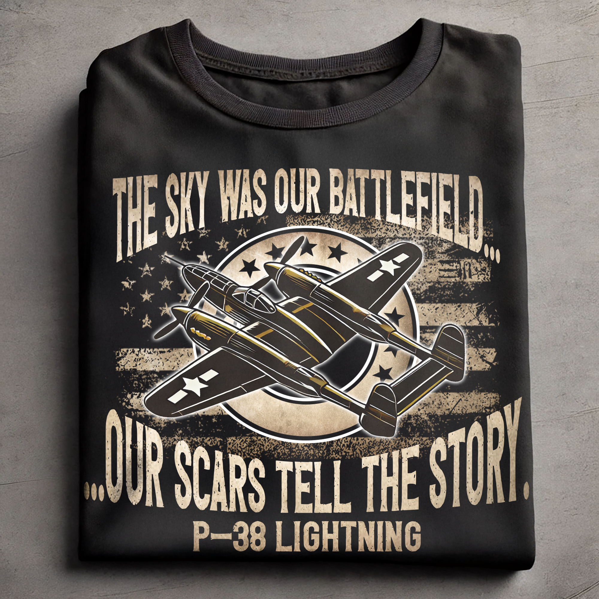 The sky was our battlefield our scars tell the story P-38 Lightning AT03761