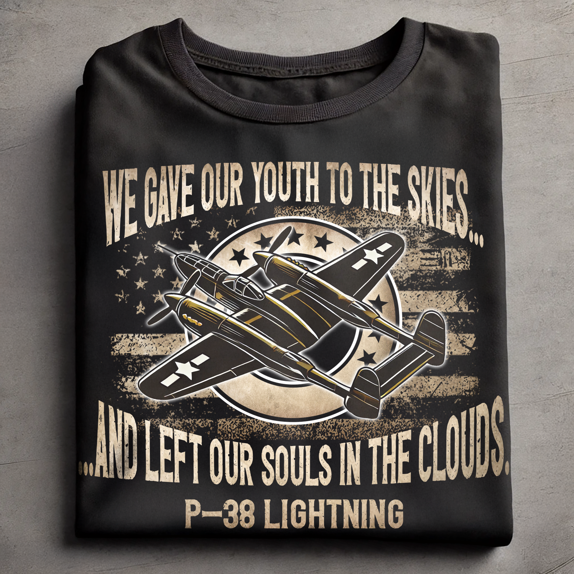 We gave our youth to the skies and left our souls in the clouds P-38 Lightning AT03762