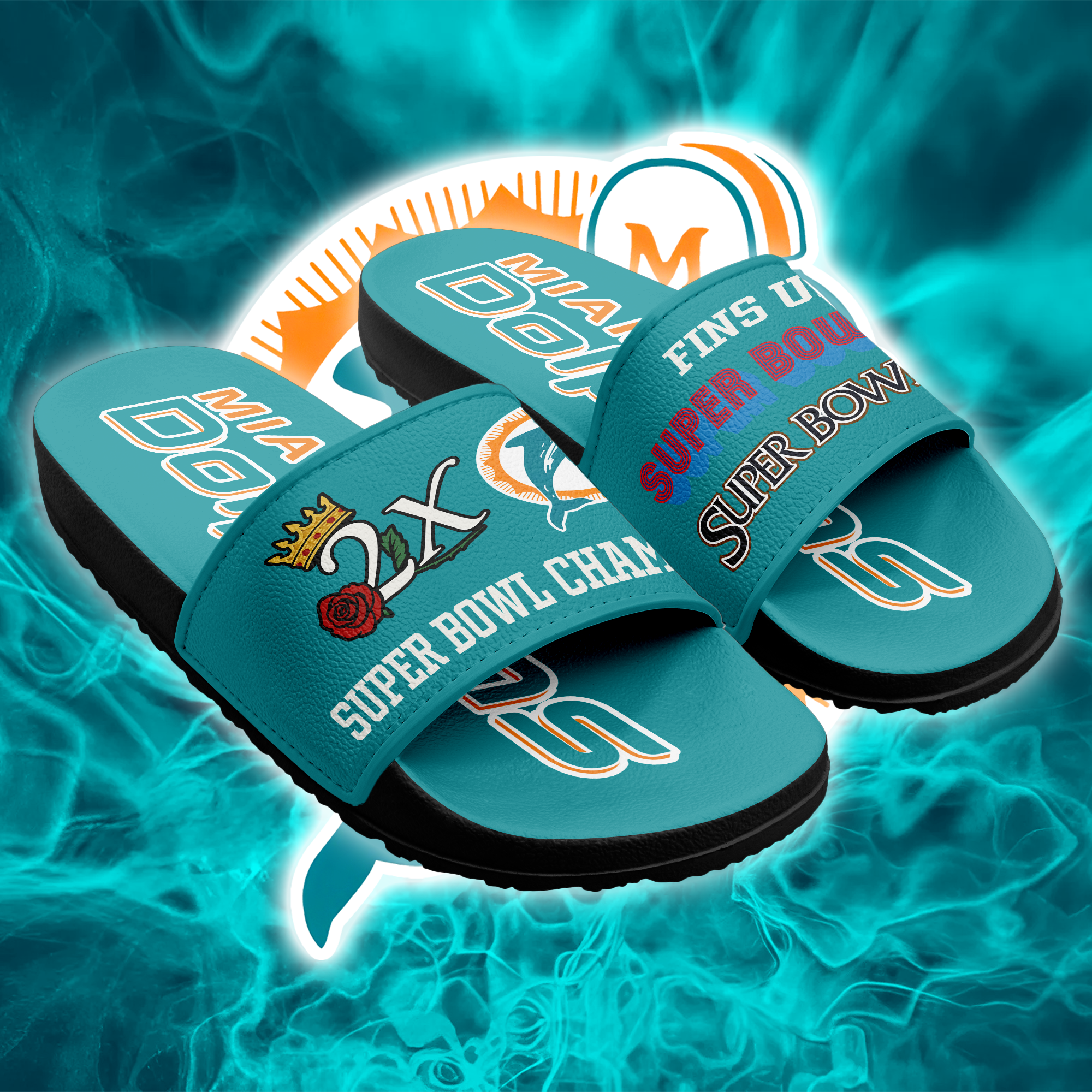 Miami Dolphins Slide Sandals PT66192