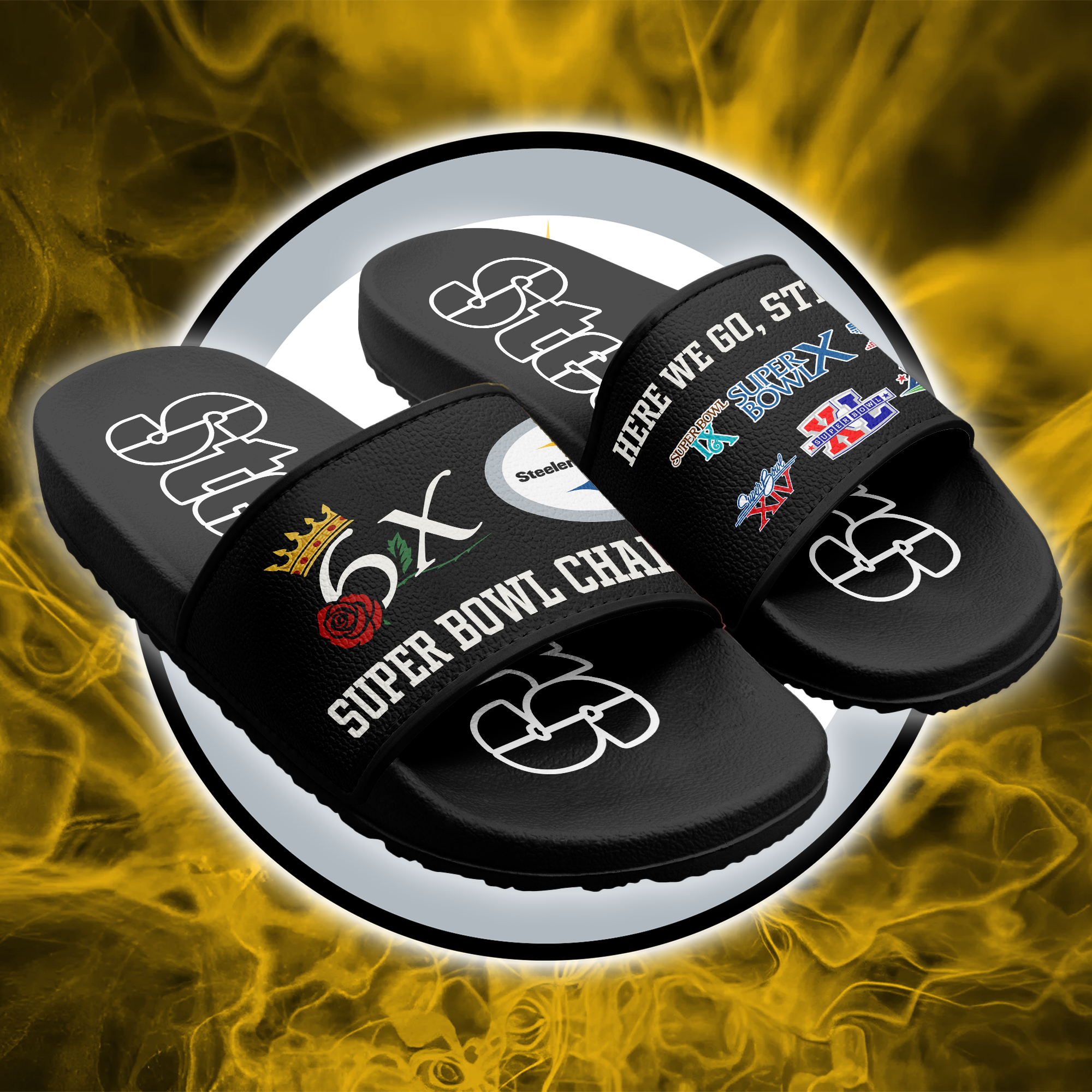 Pittsburgh Steelers Slide Sandals PT66198