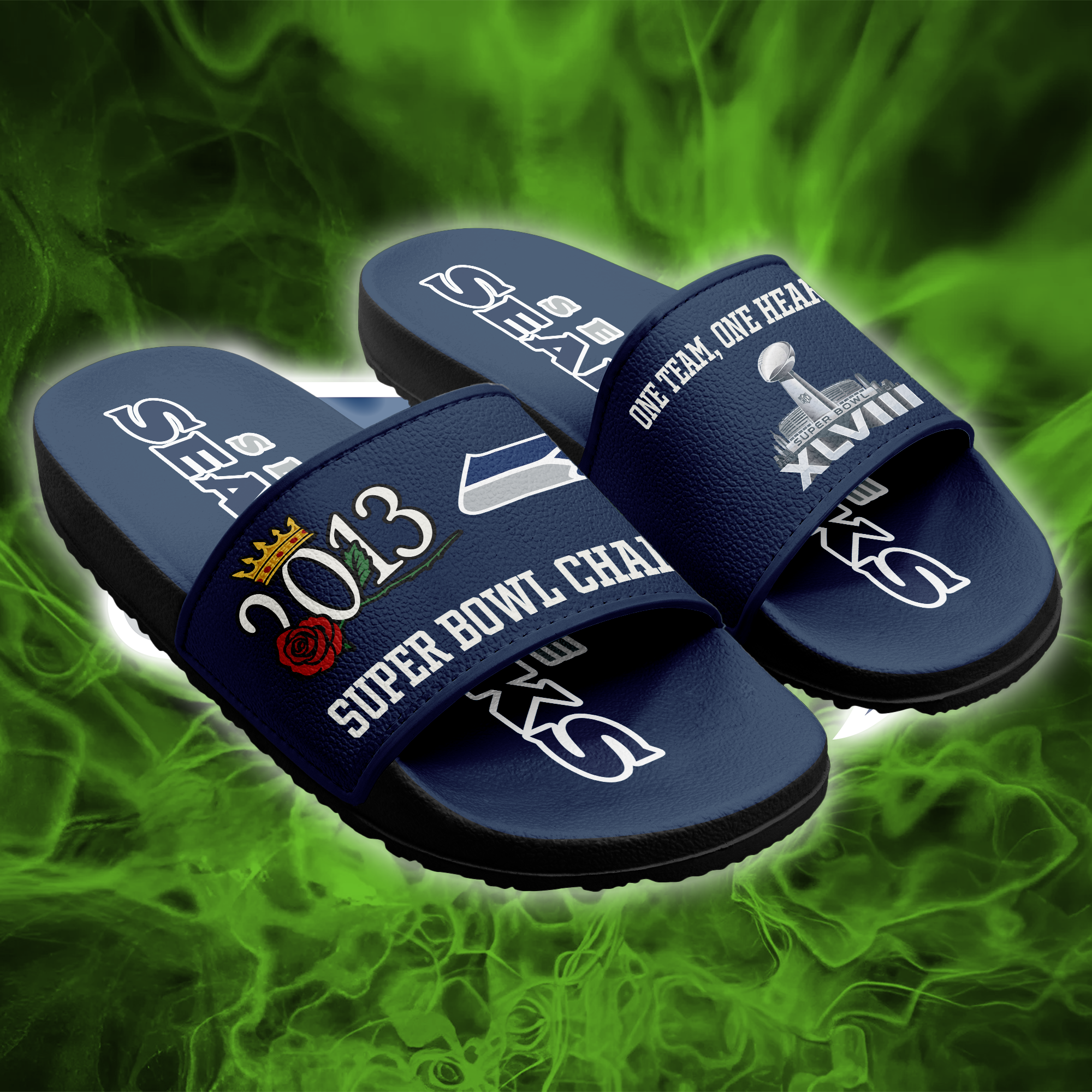 Seattle Seahawks Slide Sandals PT66200