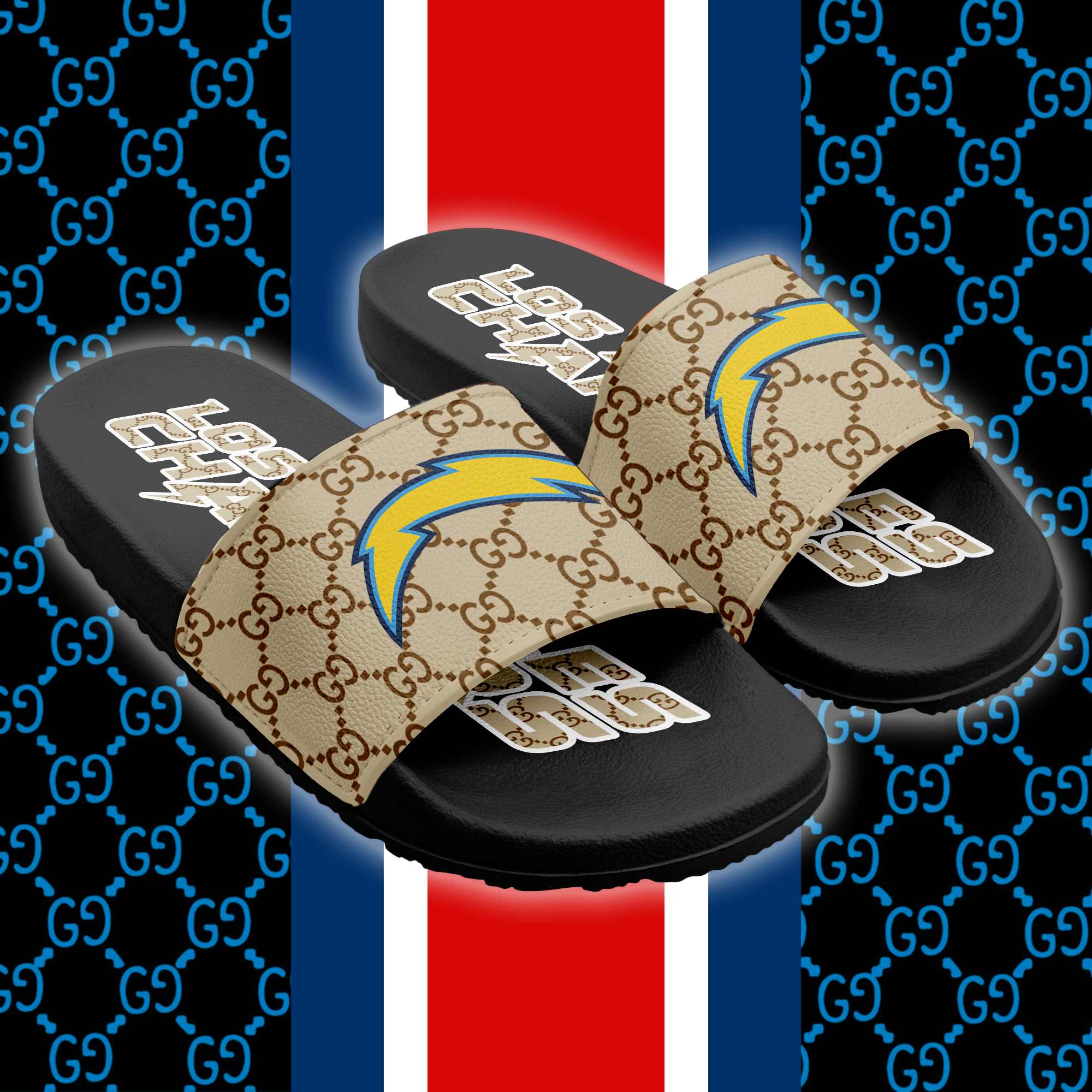 Los Angeles Chargers Slide Sandals PT66224