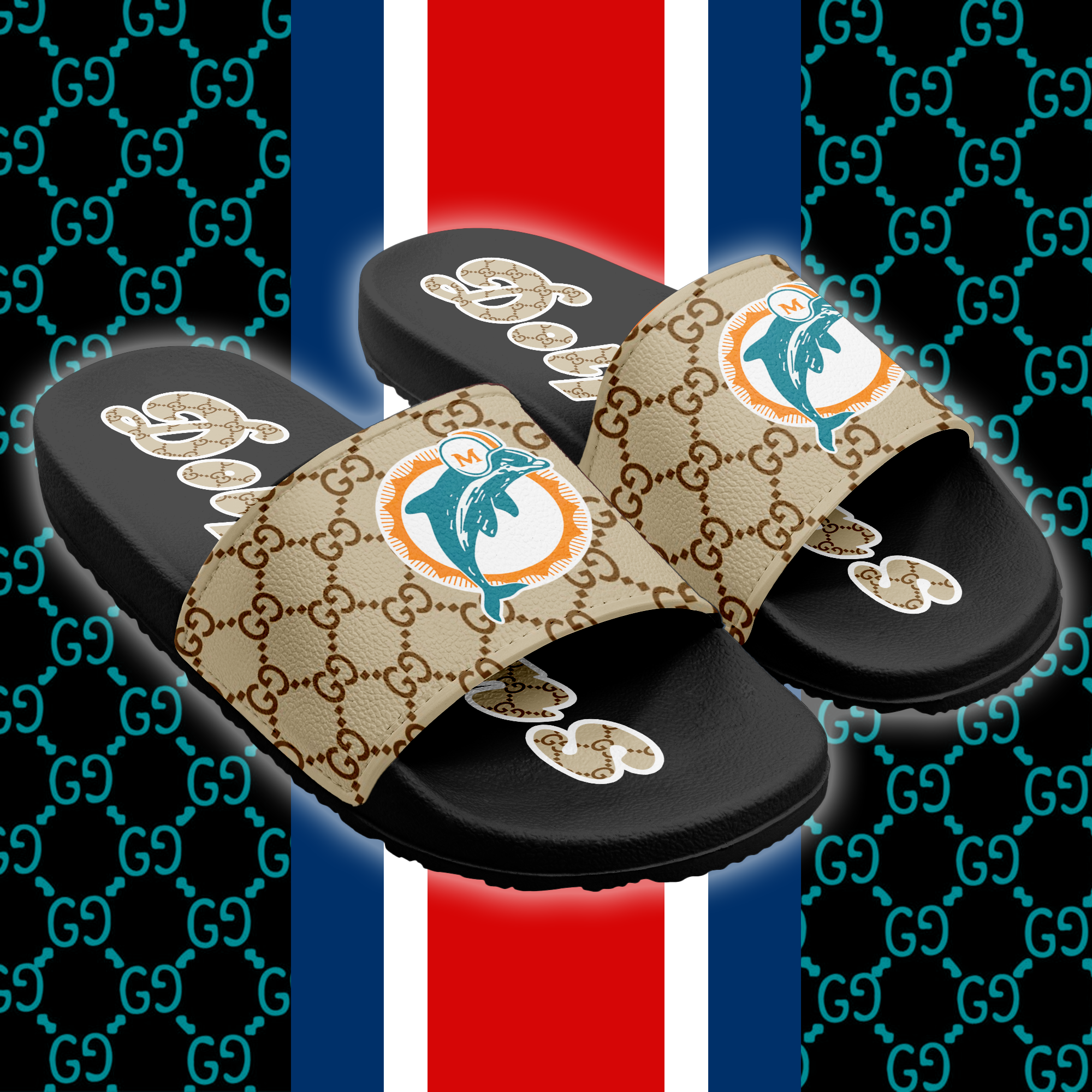 Miami Dolphins Slide Sandals PT66226