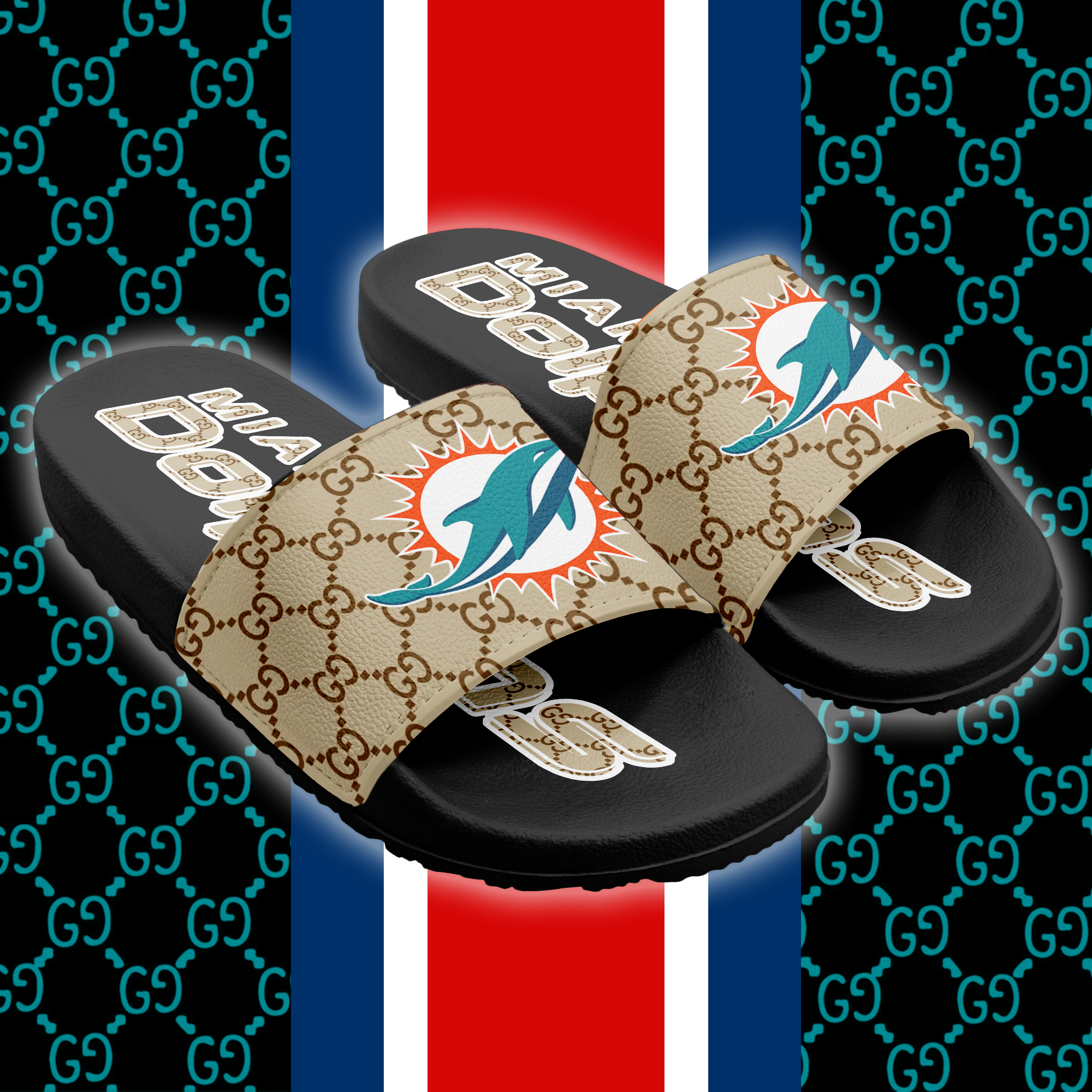 Miami Dolphins Slide Sandals PT66227