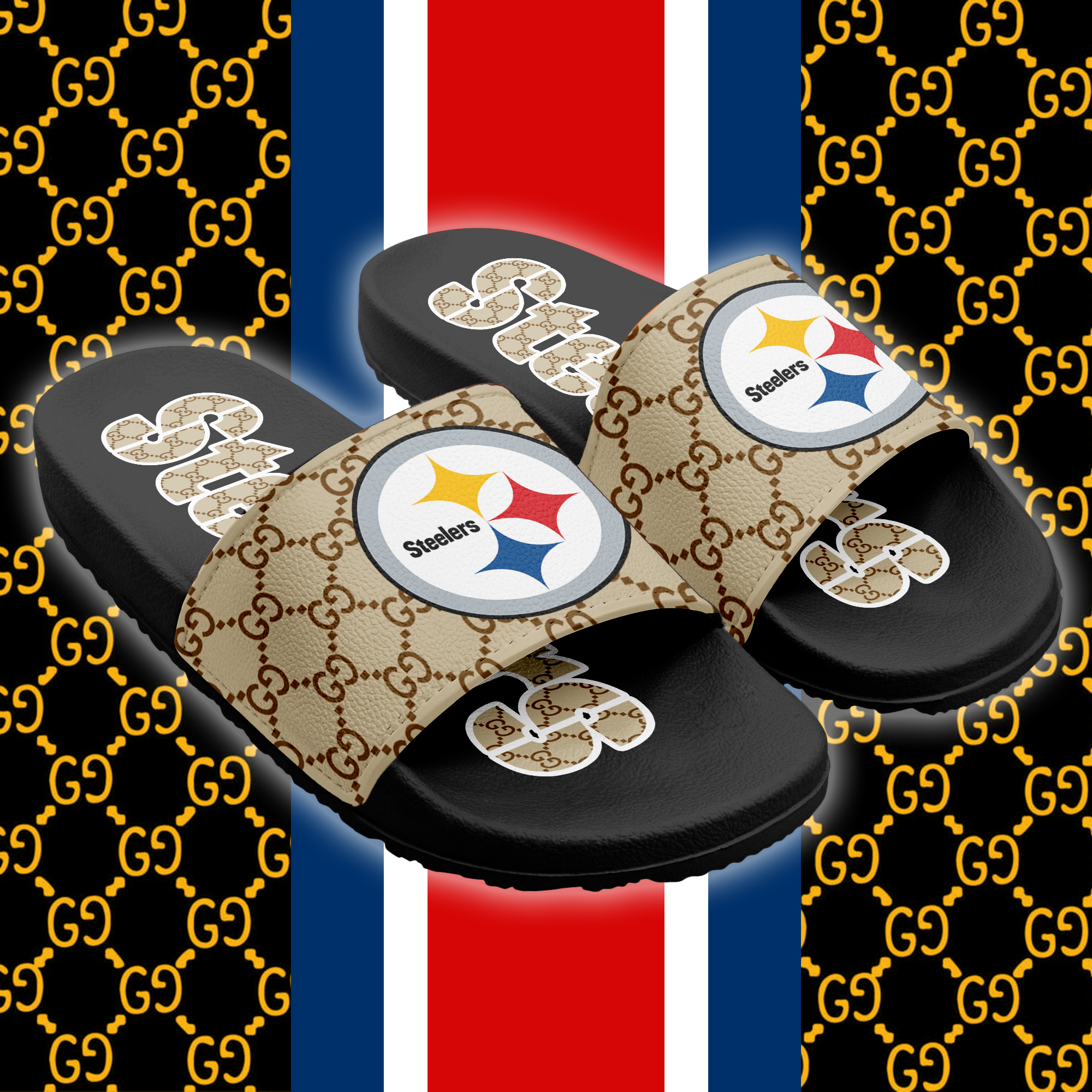 Pittsburgh Steelers Slide Sandals PT66236