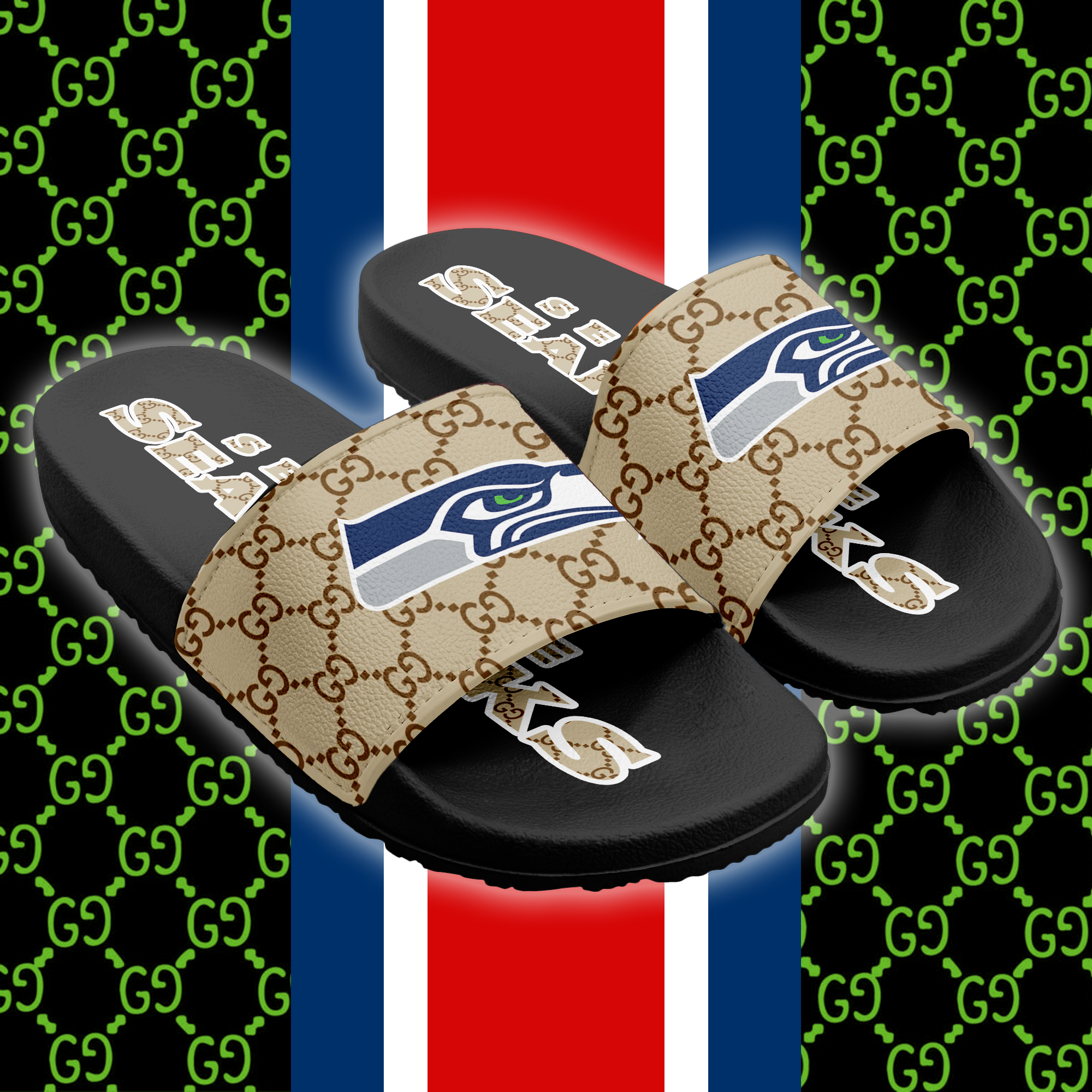 Seattle Seahawks Slide Sandals PT66238
