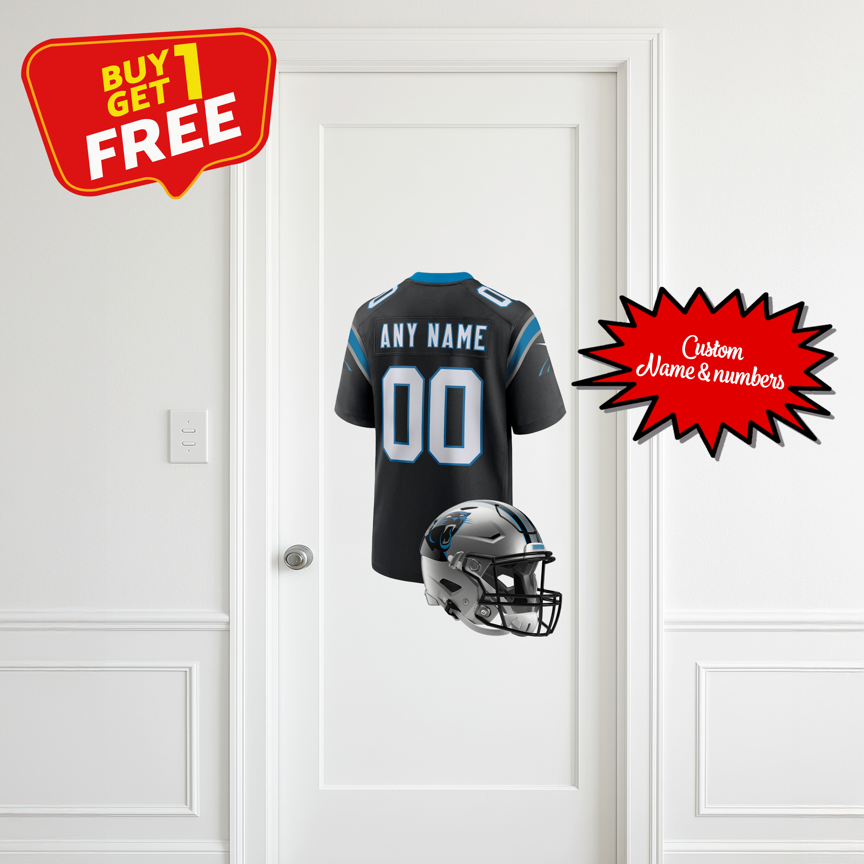 Carolina Panthers Custom Wall Decal PT66288