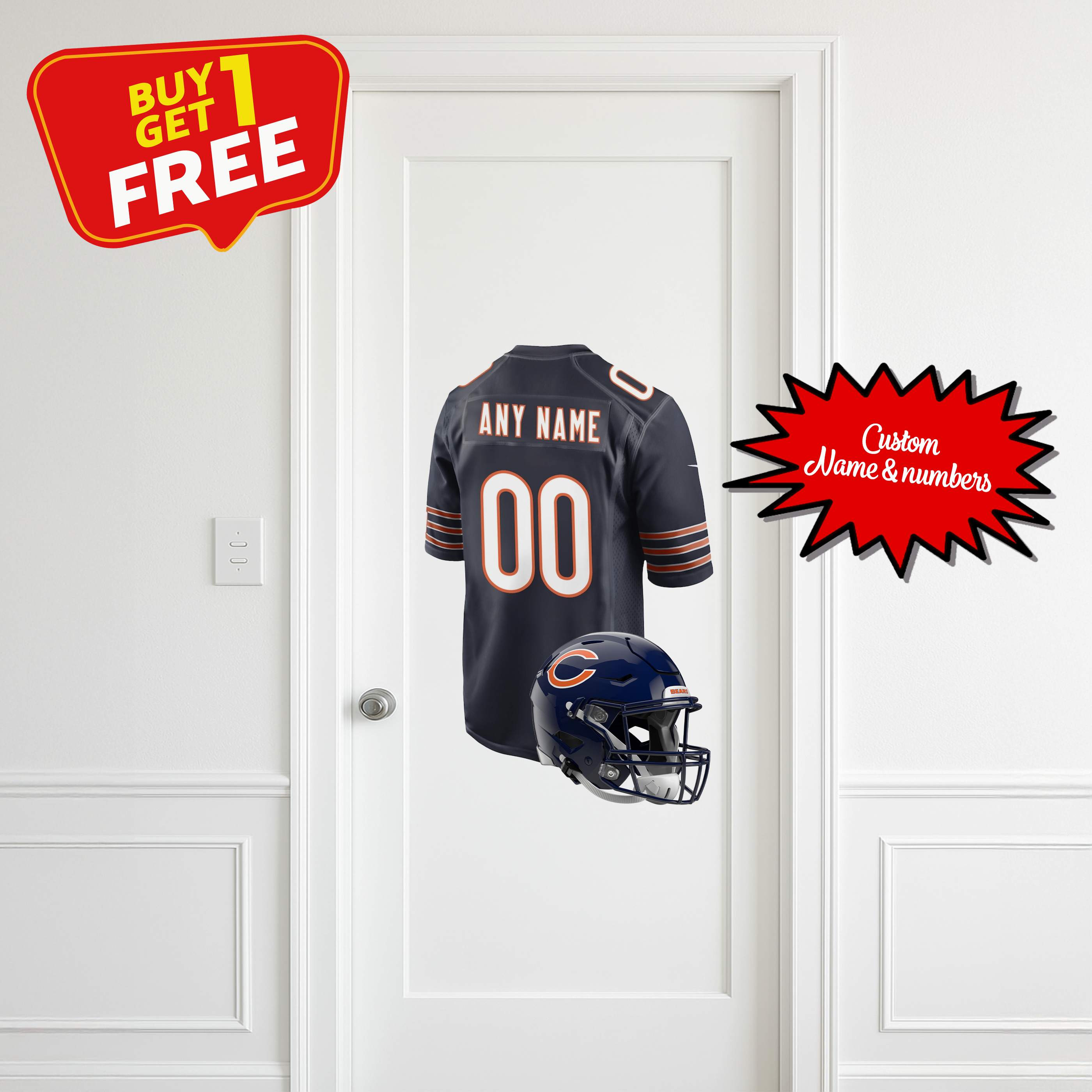 Chicago Bears Custom Wall Decal PT66289