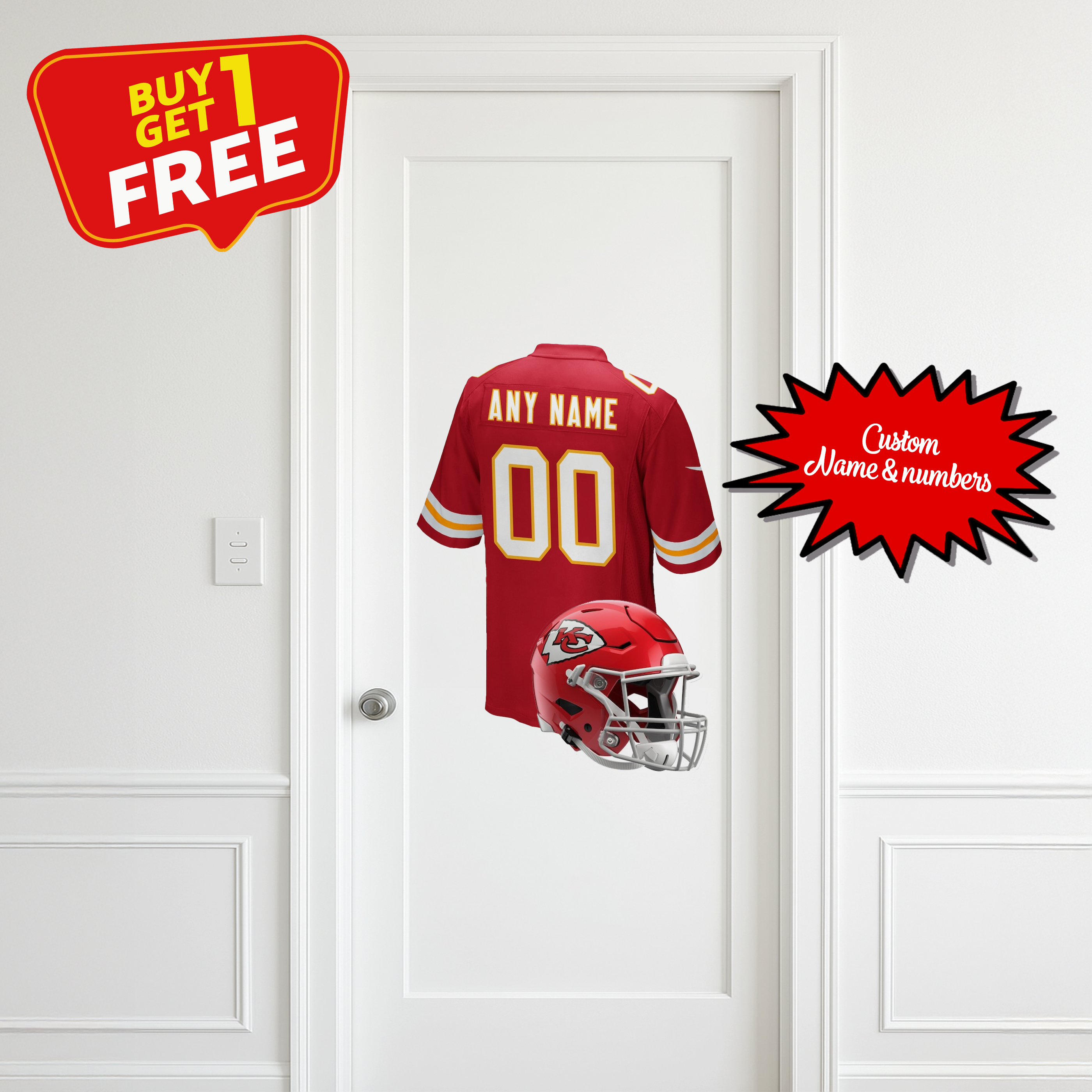 Kansas City Chiefs Custom Wall Decal PT66299