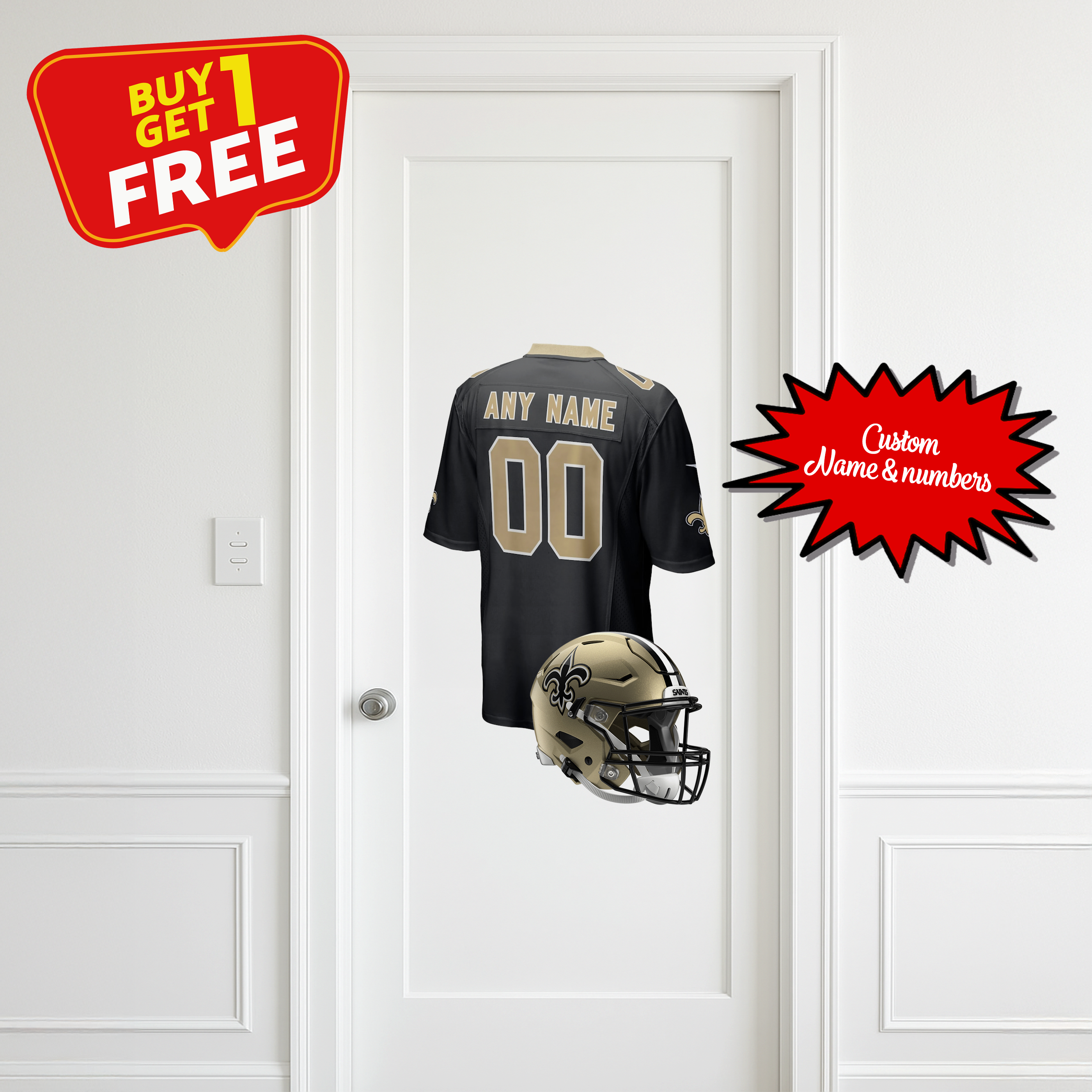 New Orleans Saints Custom Wall Decal PT66306