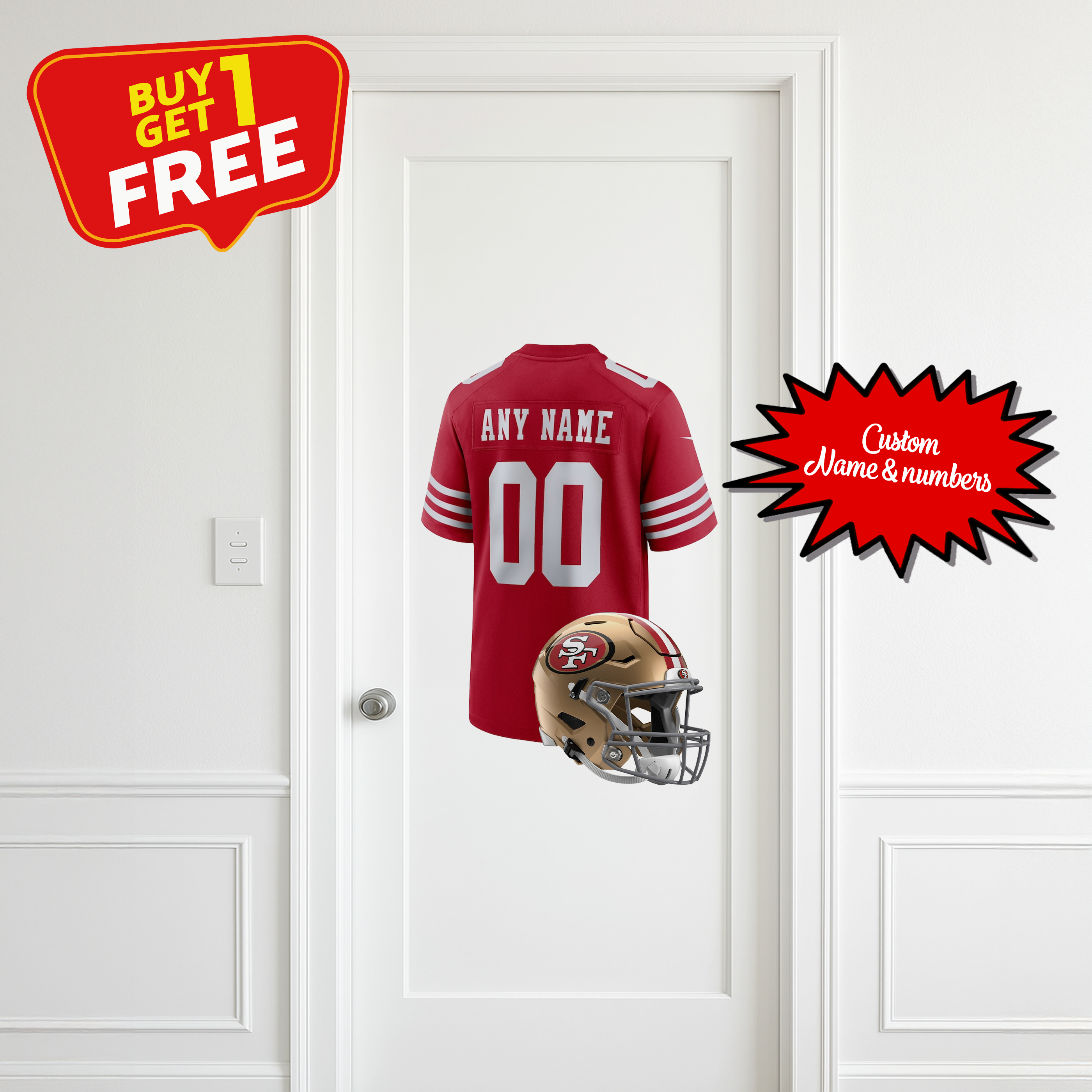 San Francisco 49ers Custom Wall Decal PT66311