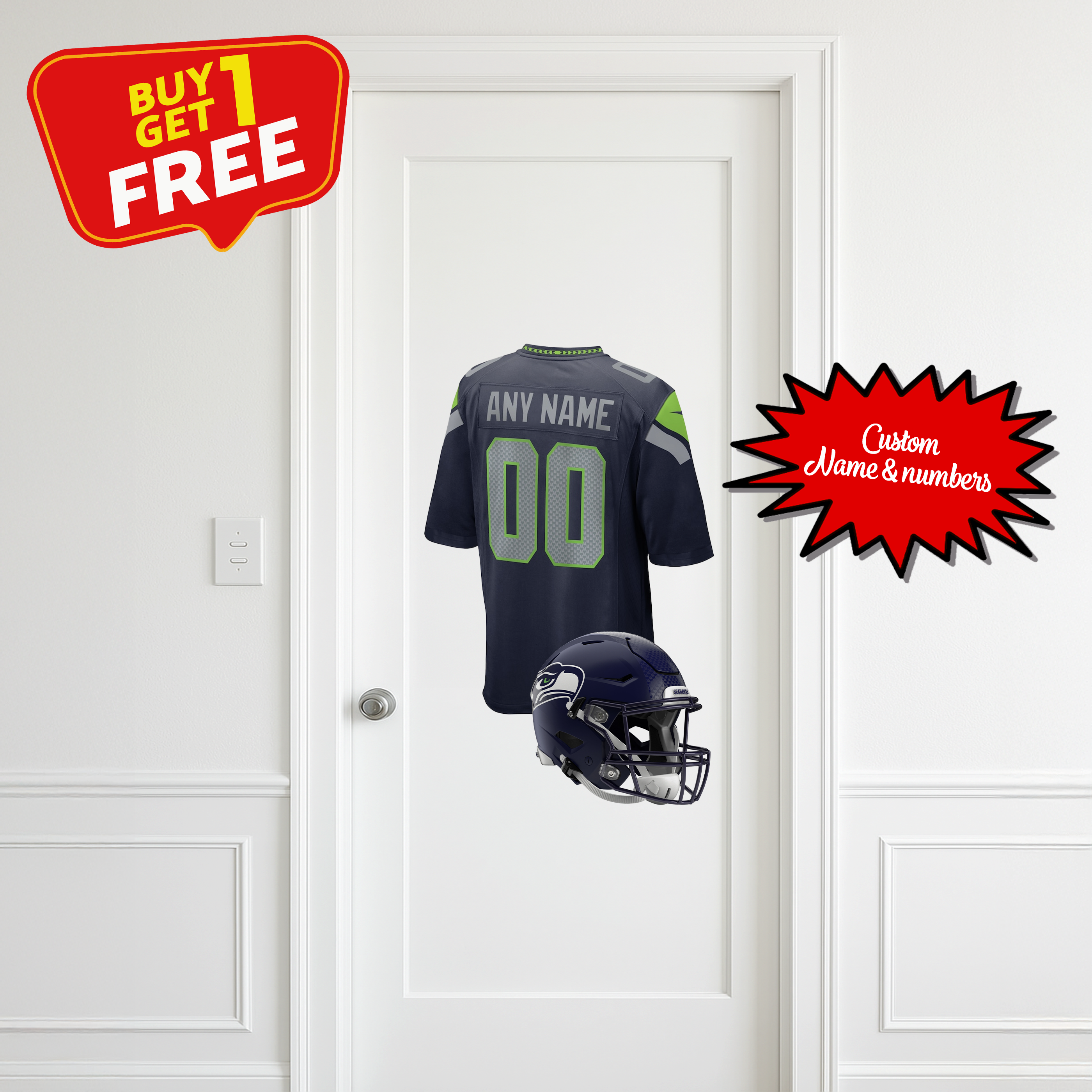 Seattle Seahawks Custom Wall Decal PT66312