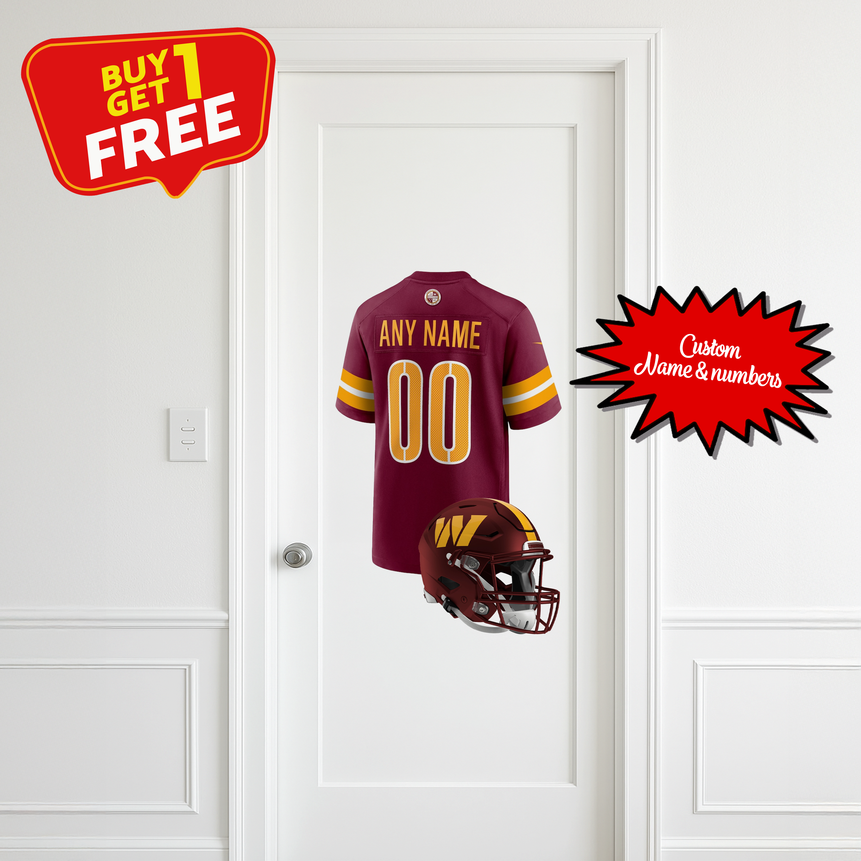 Washington Commanders Custom Wall Decal PT66315