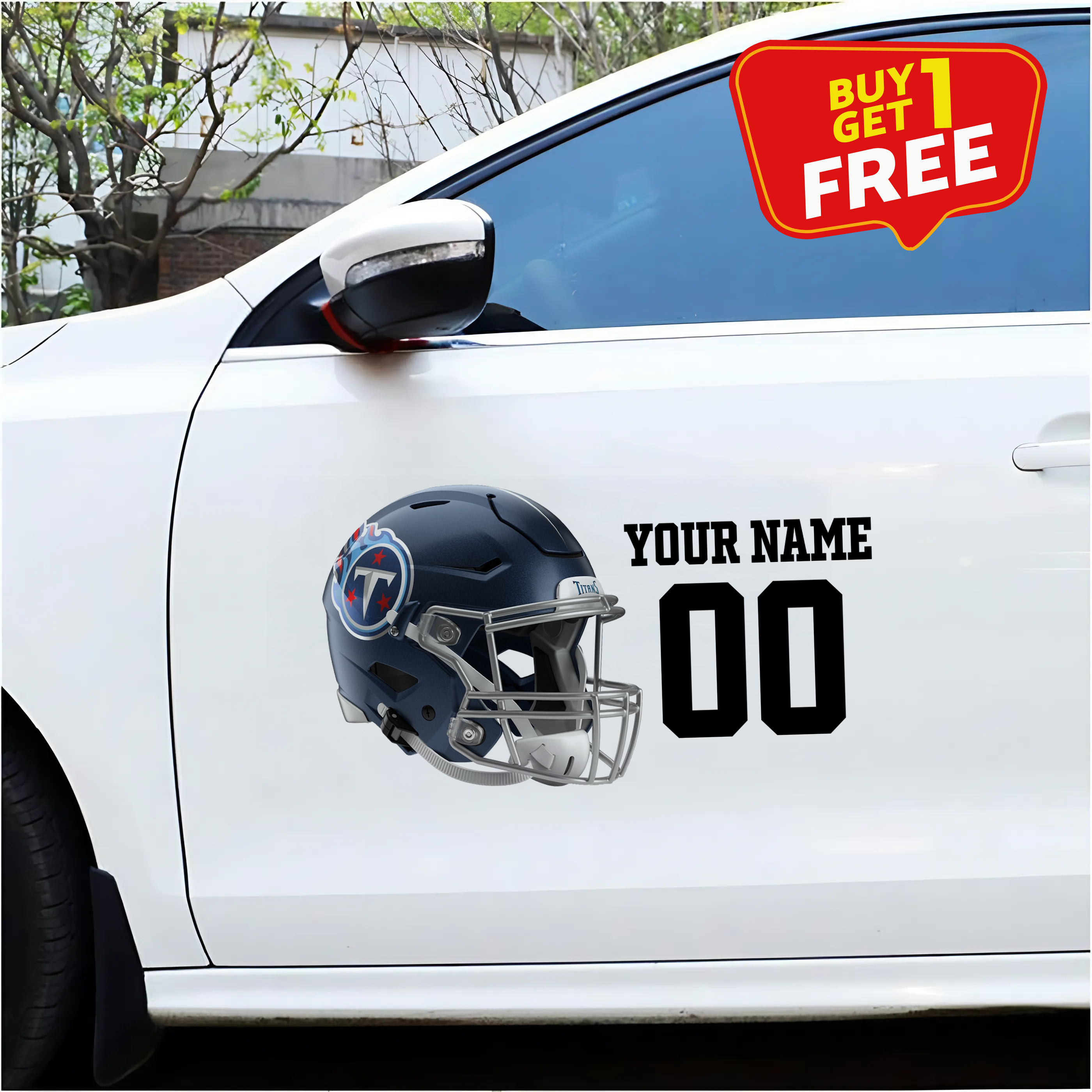 Tennessee Titans Car Sticker Custom Name - Number PT66469