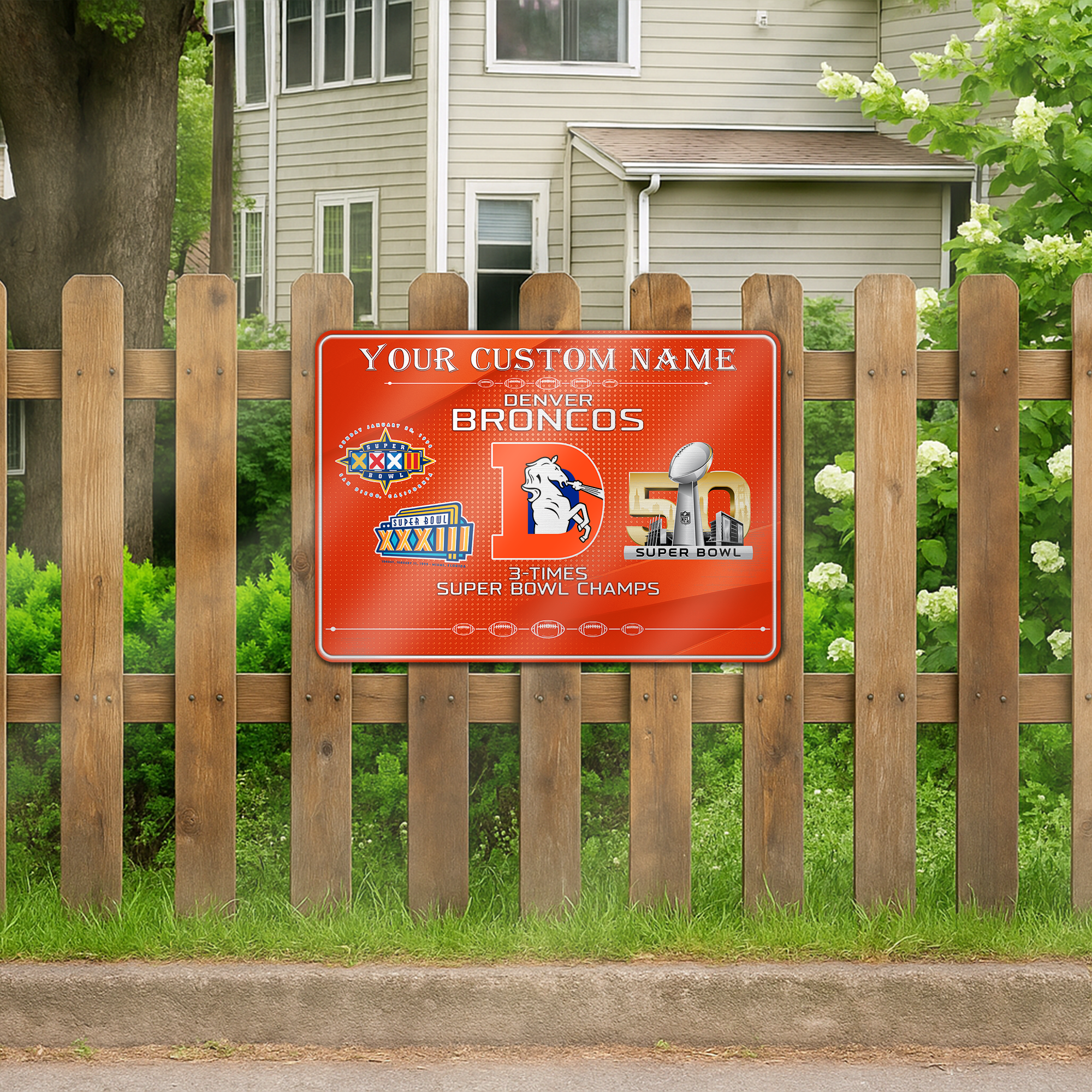 Denver Broncos Metal Sign PT66505