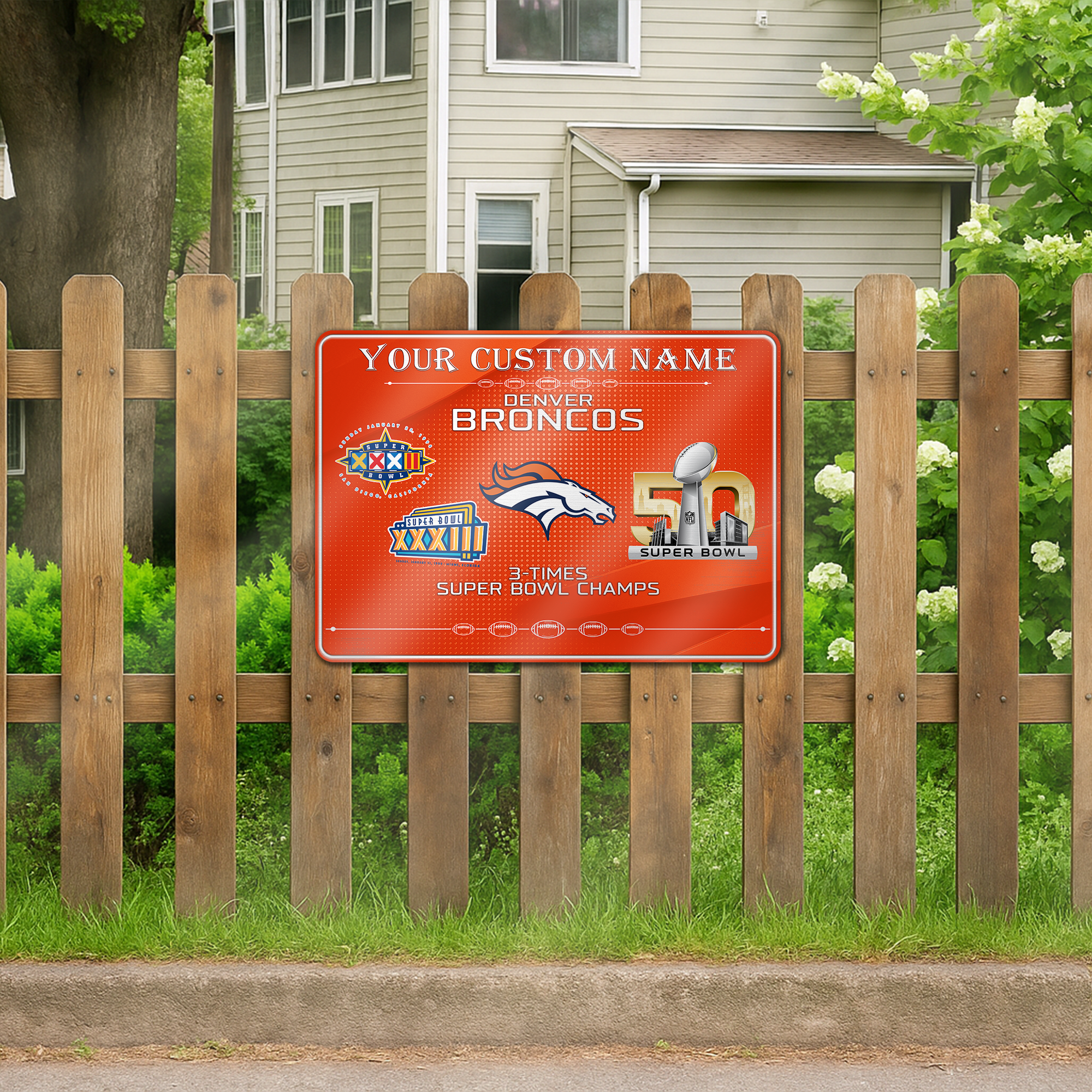 Denver Broncos Metal Sign PT66506