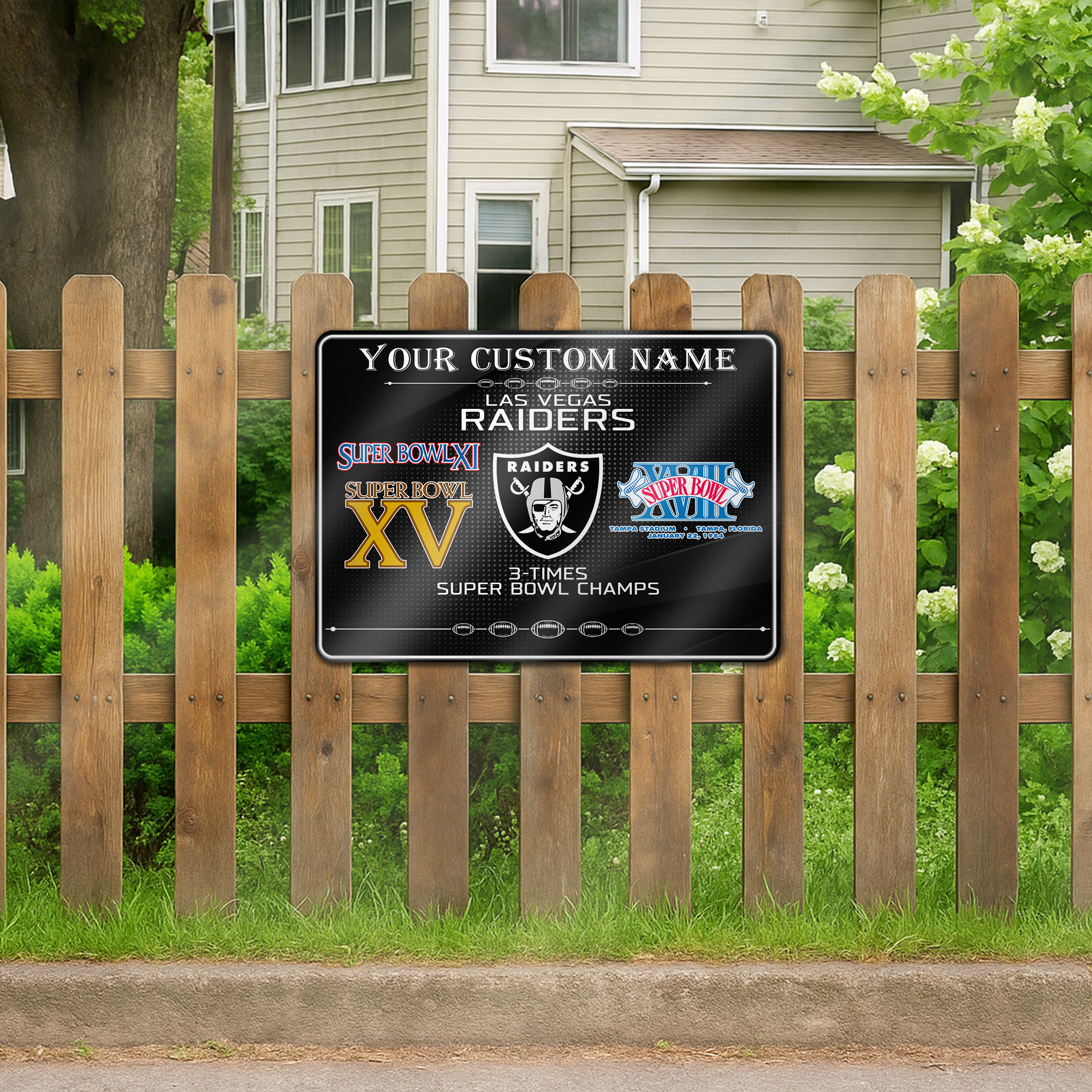 Las Vegas Raiders Metal Sign PT66510
