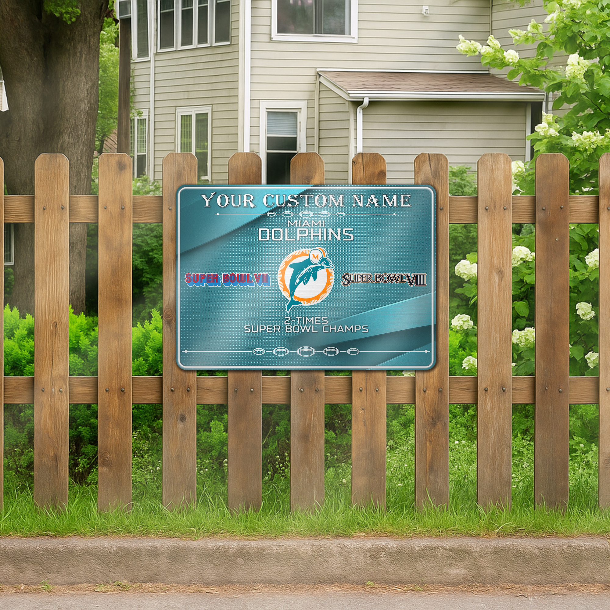 Miami Dolphins Metal Sign PT66512