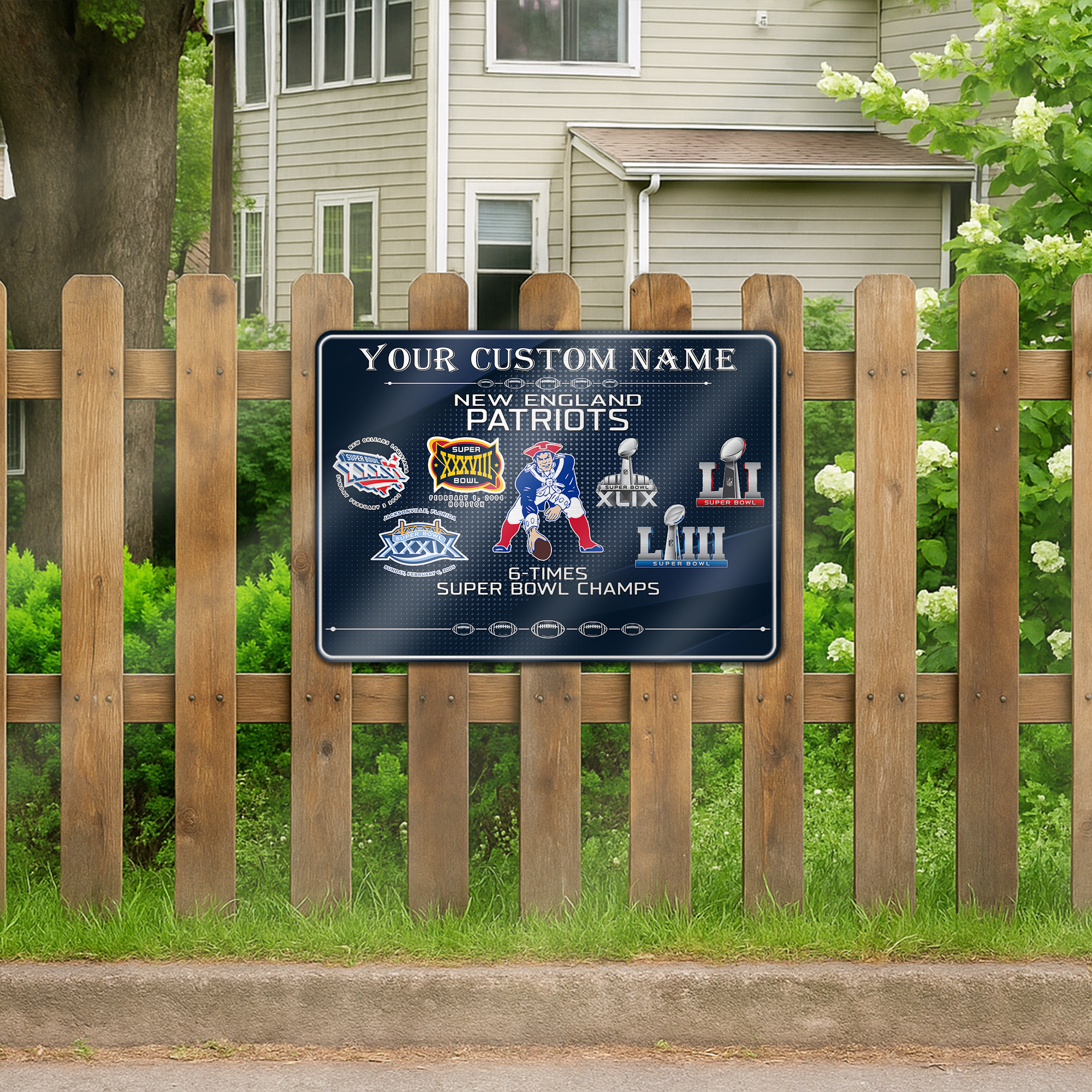 New England Patriots Metal Sign PT66513