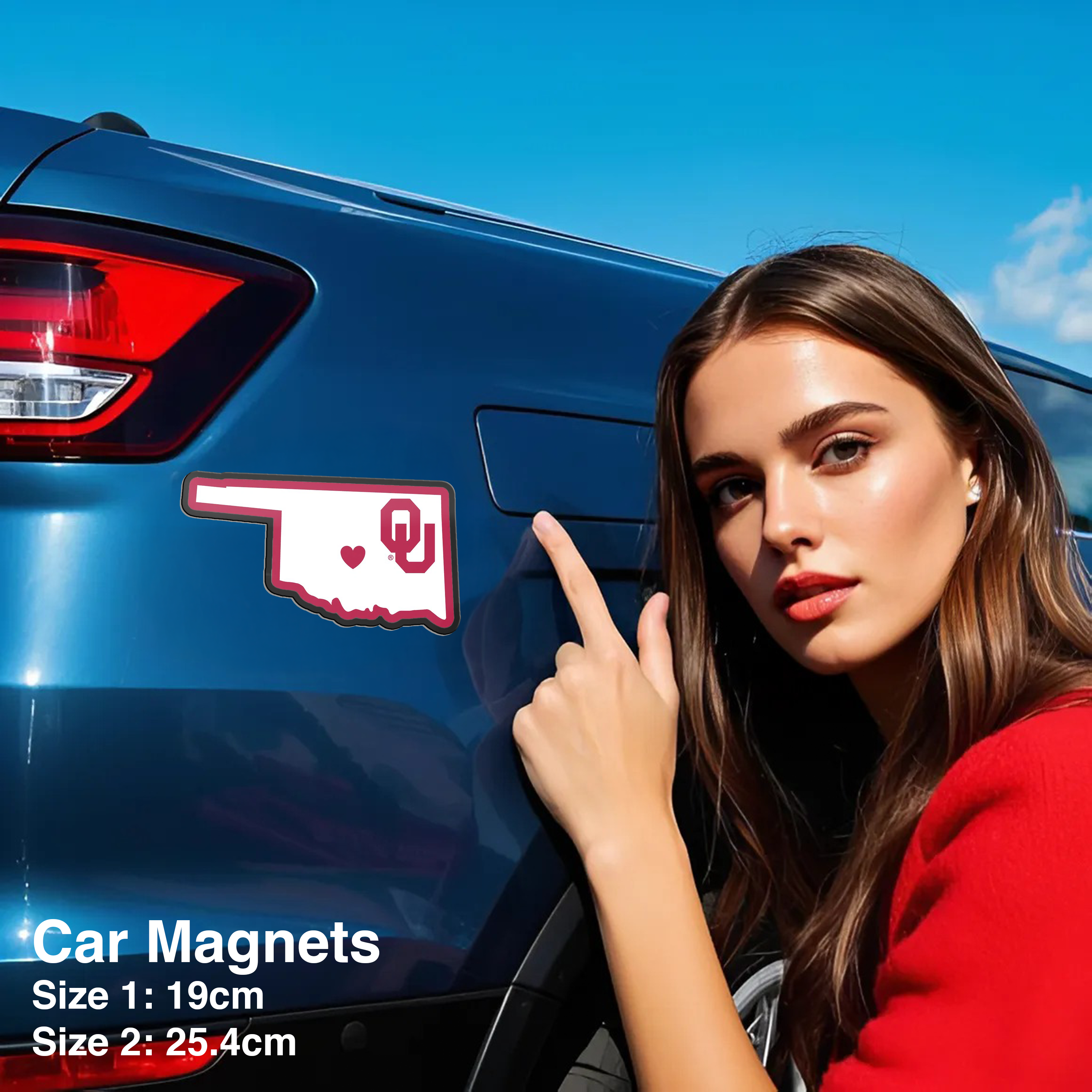 Oklahoma Sooners State Car Magnets PT66549