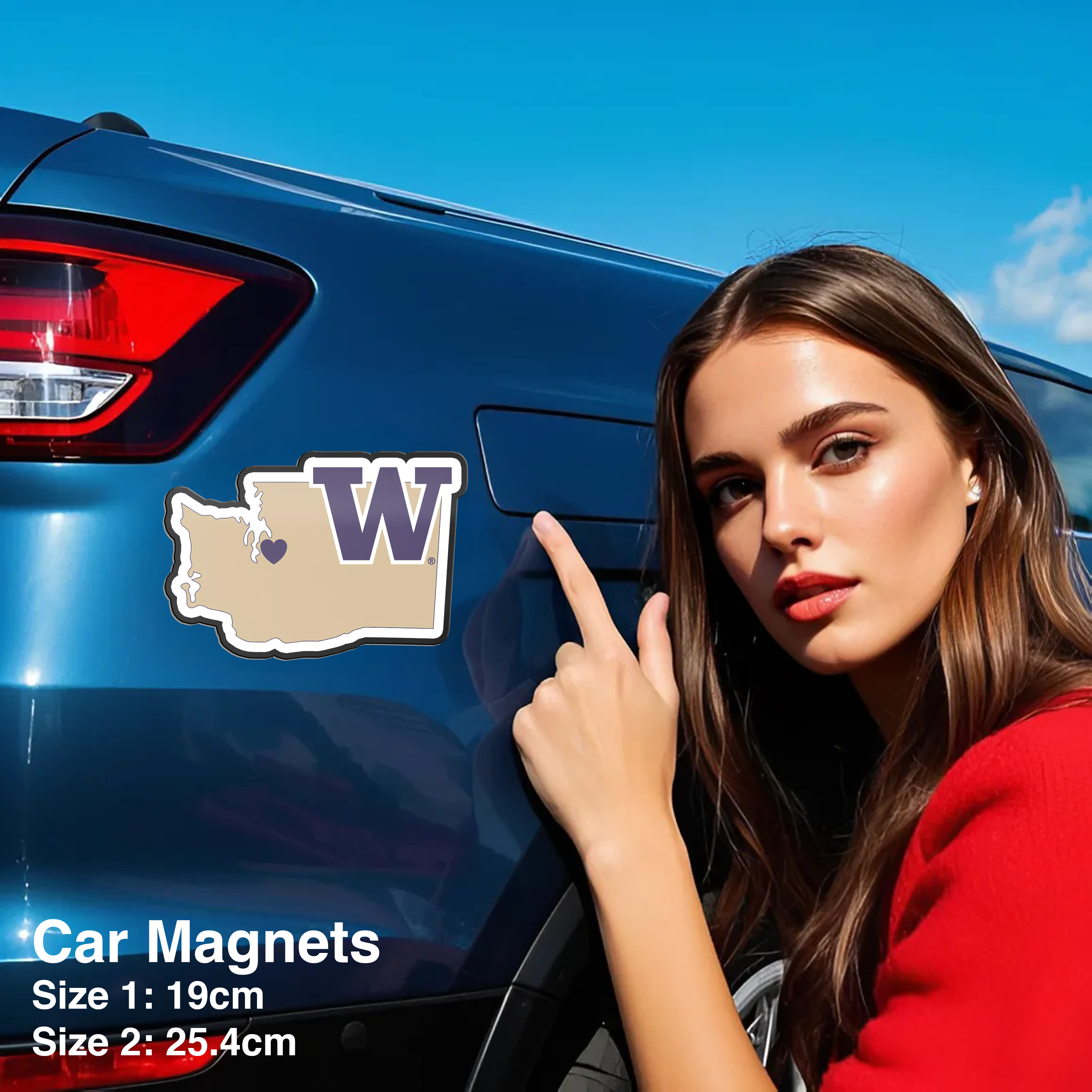 Washington Huskies State Car Magnets PT66562