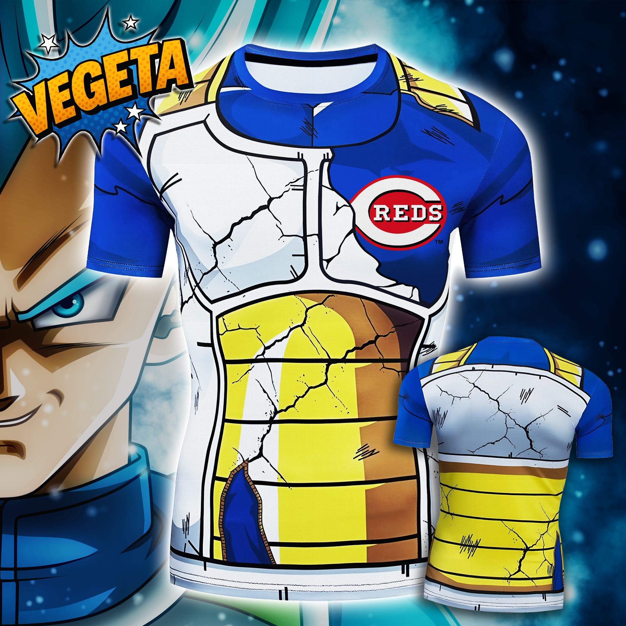 Cincinnati Reds Dragon Ball Vegeta x MLB Tanktop PT66645