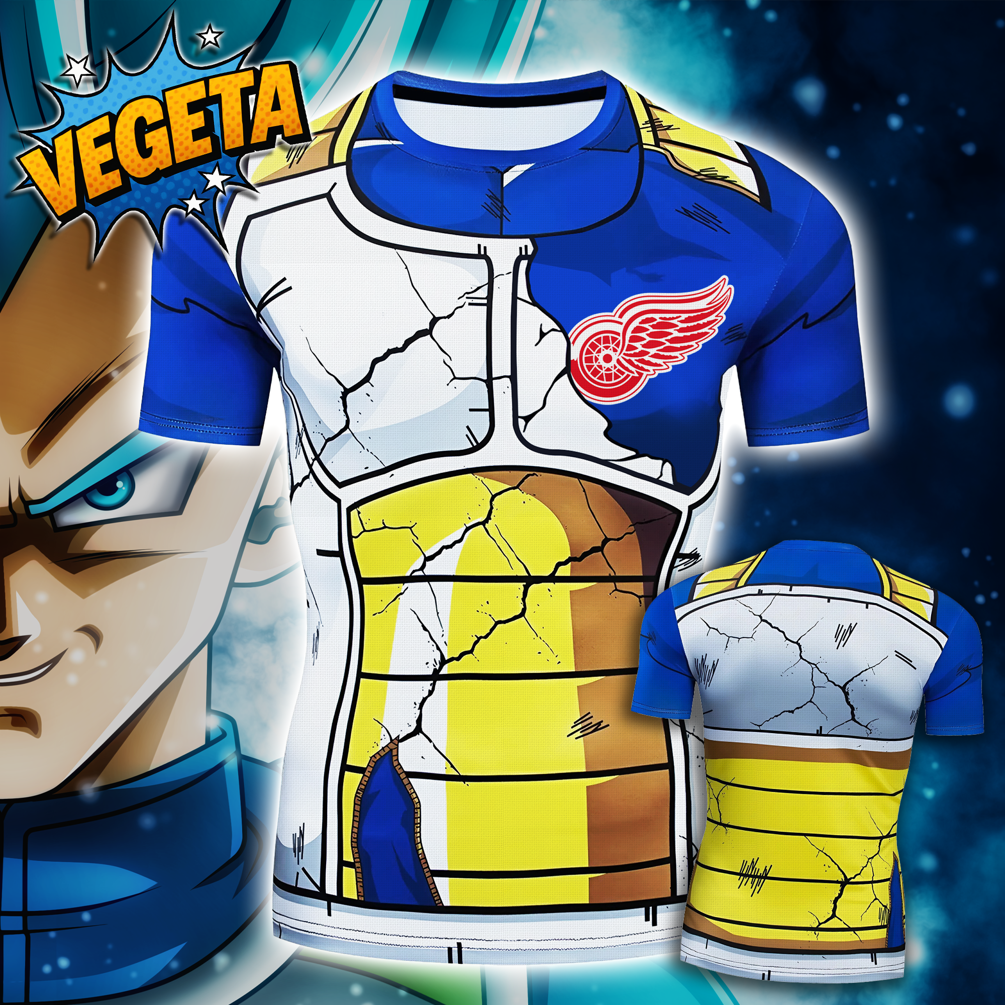 Detroit Red Wings T-shirt Dragon Ball Vegeta PT66796