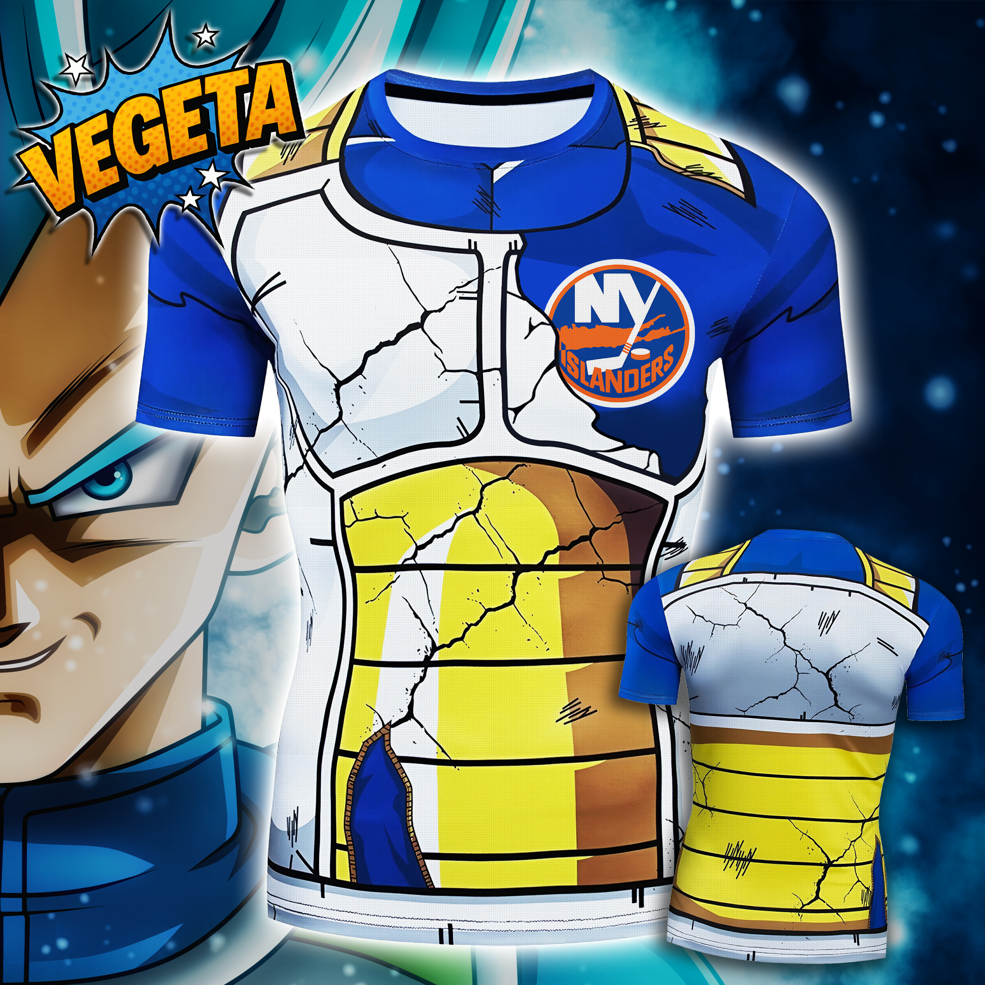 New York Islanders T-shirt Dragon Ball Vegeta PT66804