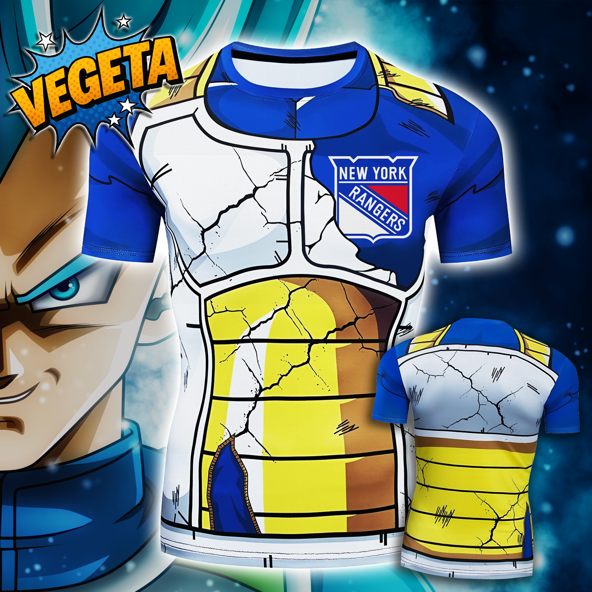 New York Rangers T-shirt Dragon Ball Vegeta PT66805