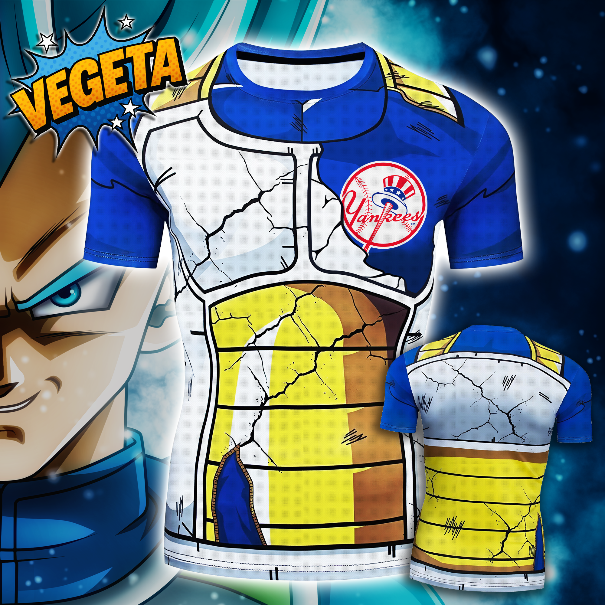 New York Yankees T-shirt Dragon Ball Vegeta PT66776