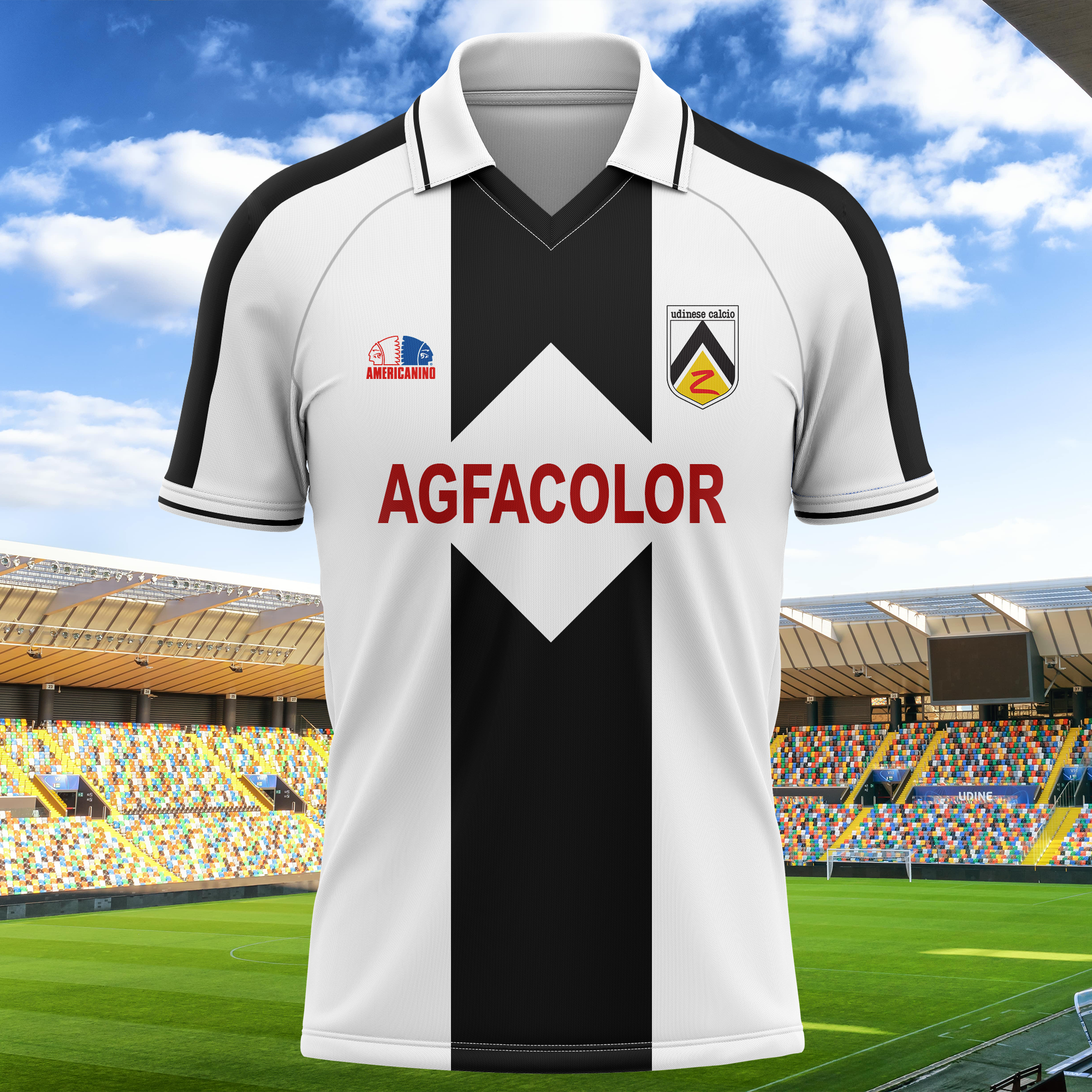 Udinese Calcio 1983-84 Home Kit Retro Shirt PT66754