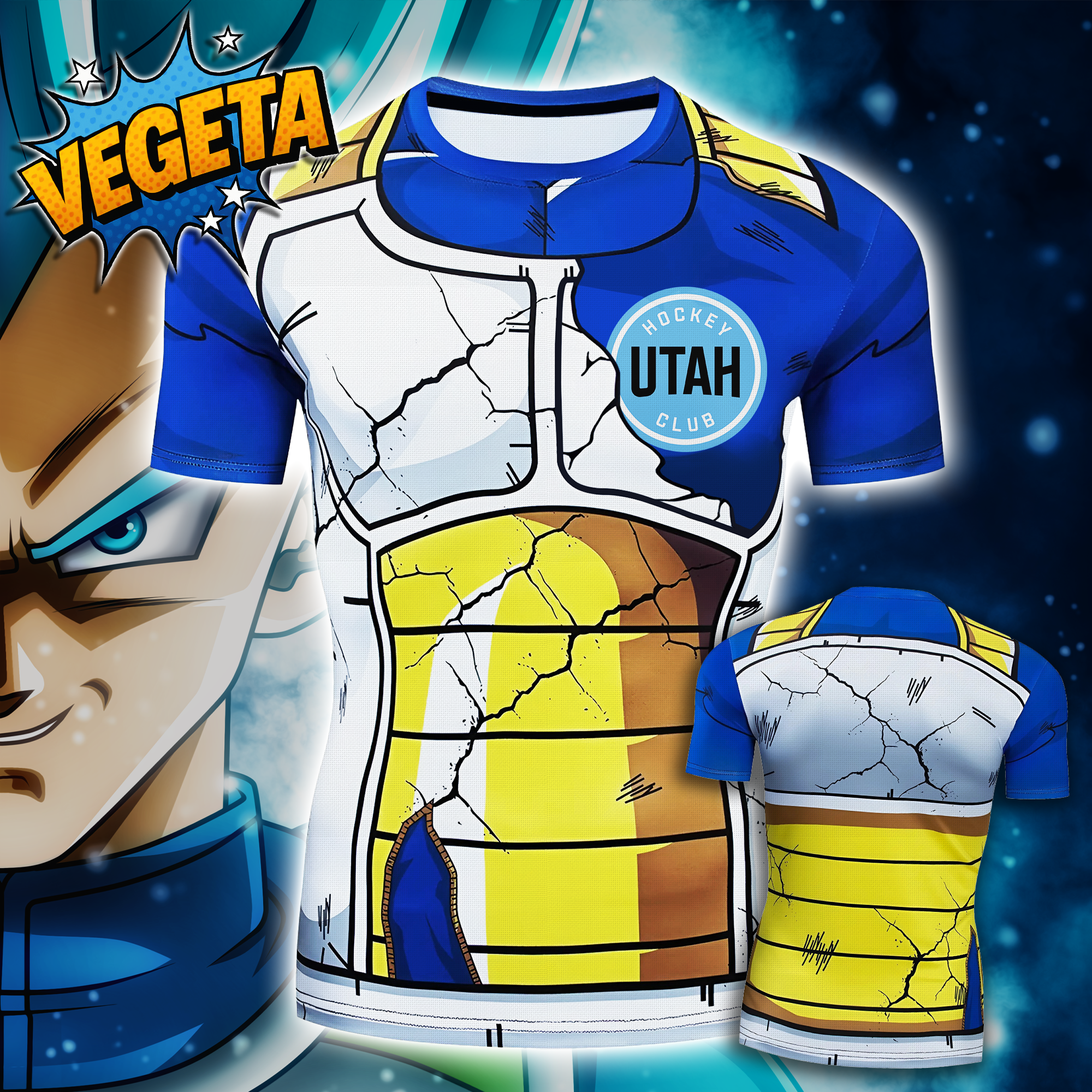 Utah Hockey Club T-shirt Dragon Ball Vegeta PT66814