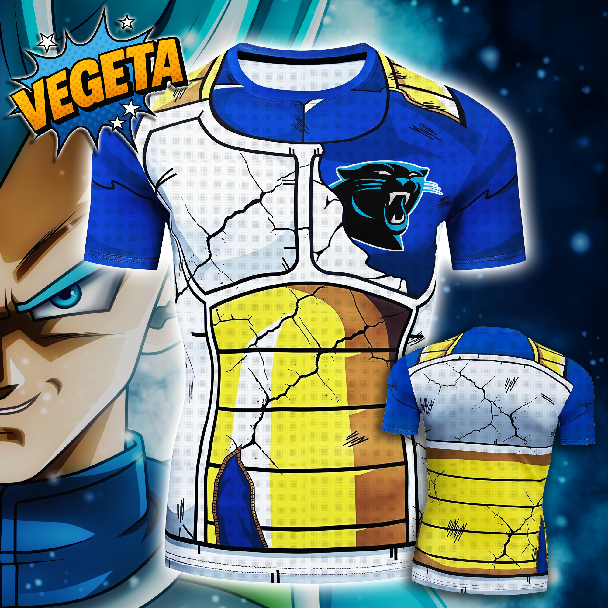 Carolina Panthers T-shirt Dragon Ball Vegeta PT66823