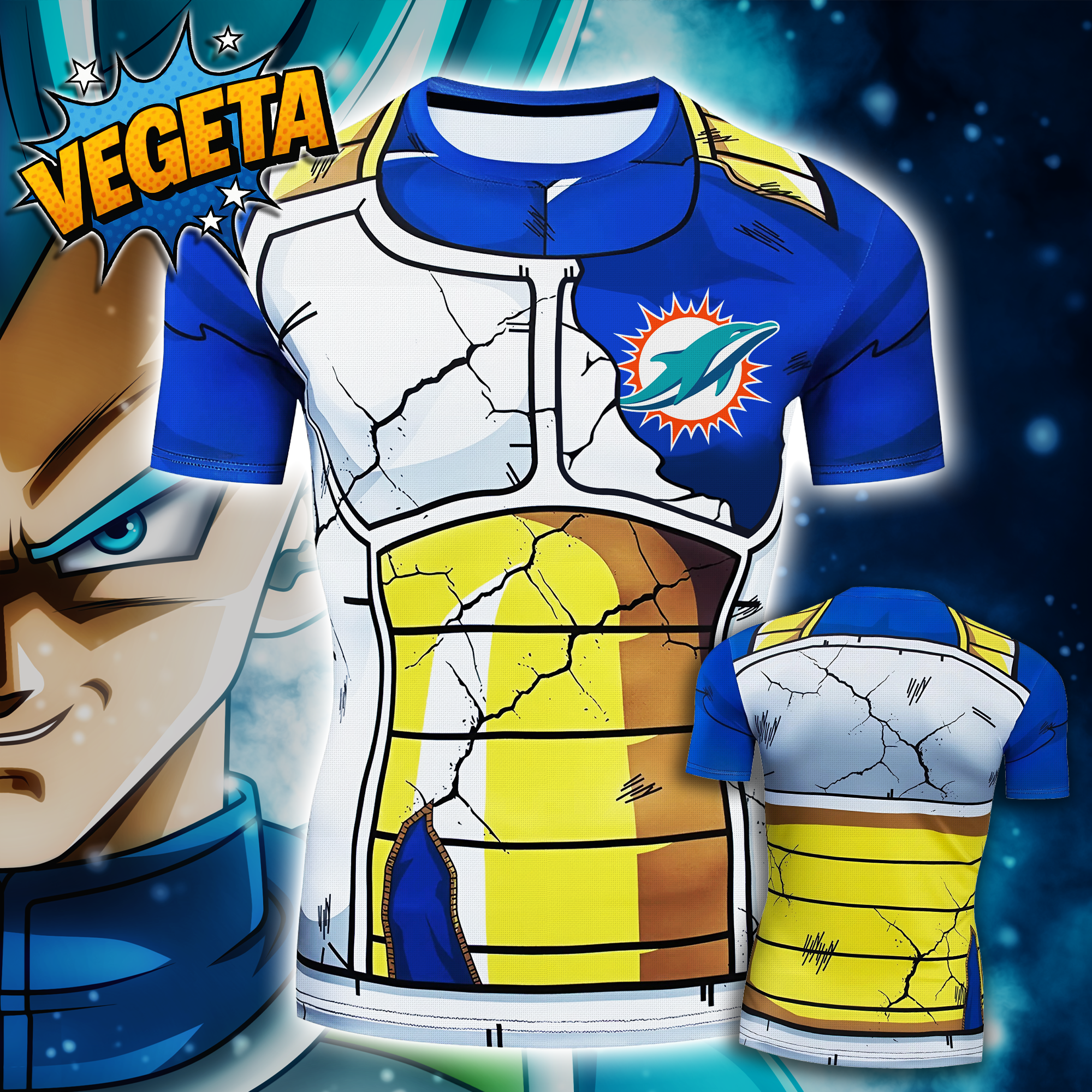 Miami Dolphins T-shirt Dragon Ball Vegeta PT66838