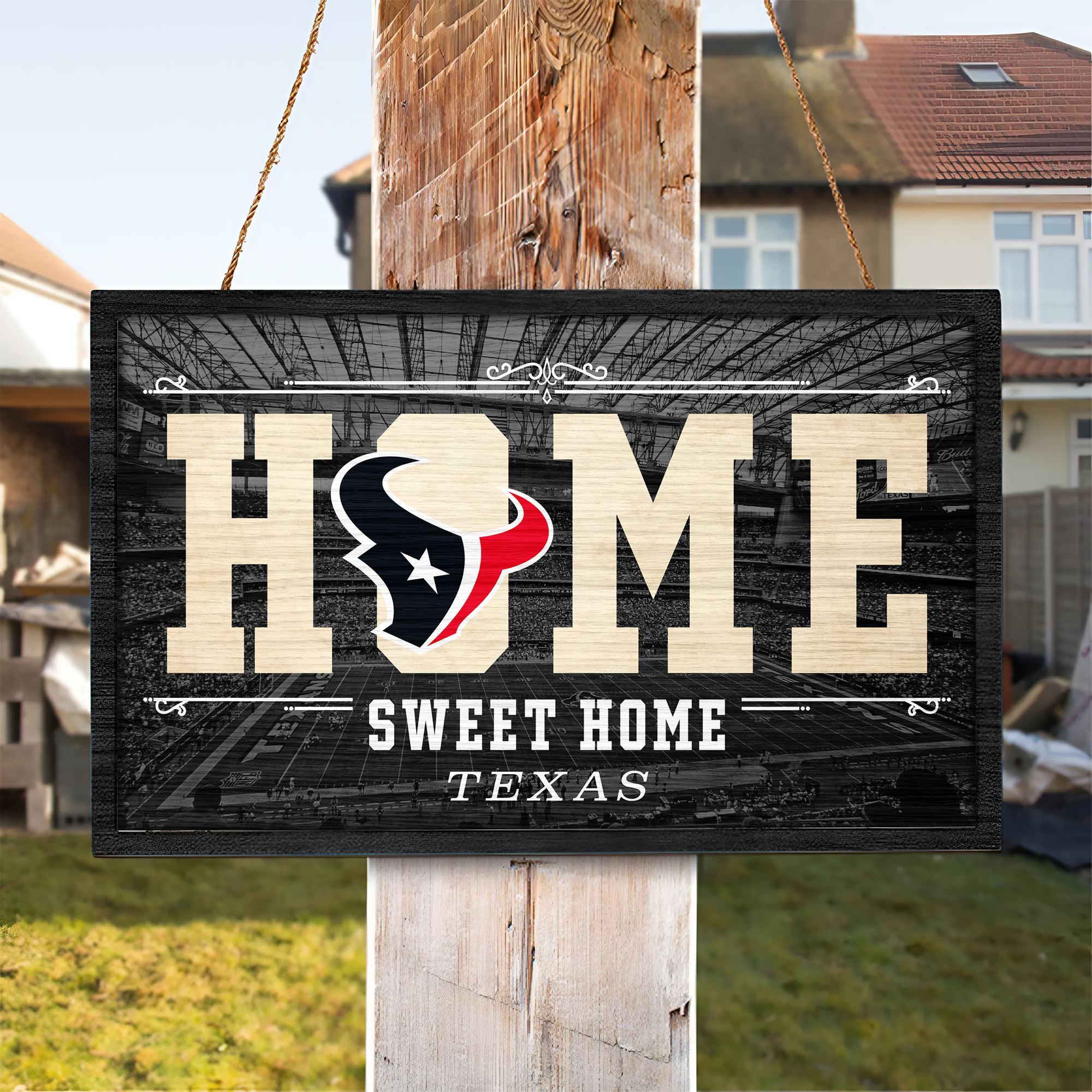 Houston Texans Rectangle Wood Sign PT66682