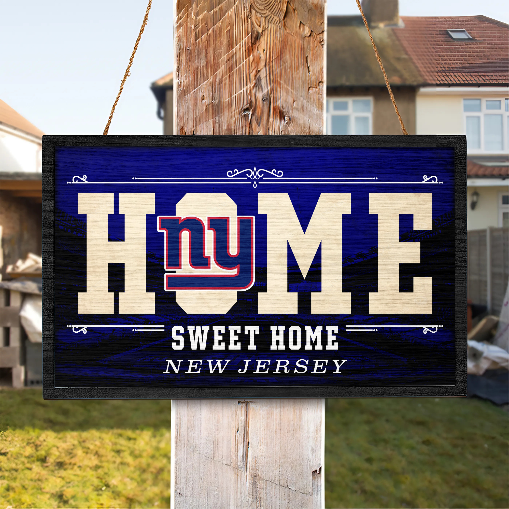 New York Giant Rectangle Wood Sign PT66694