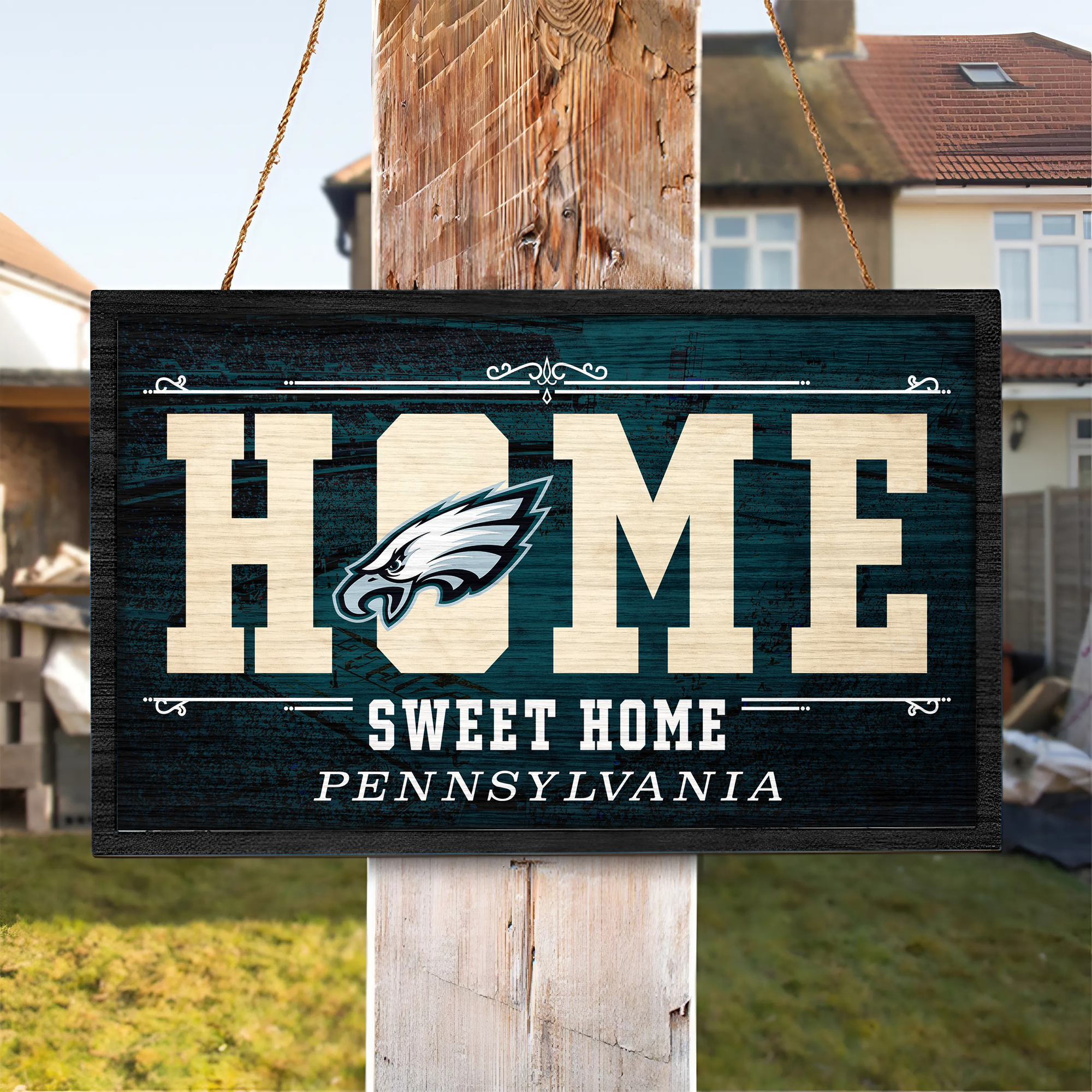 Philadelphia Eagles Rectangle Wood Sign PT66696