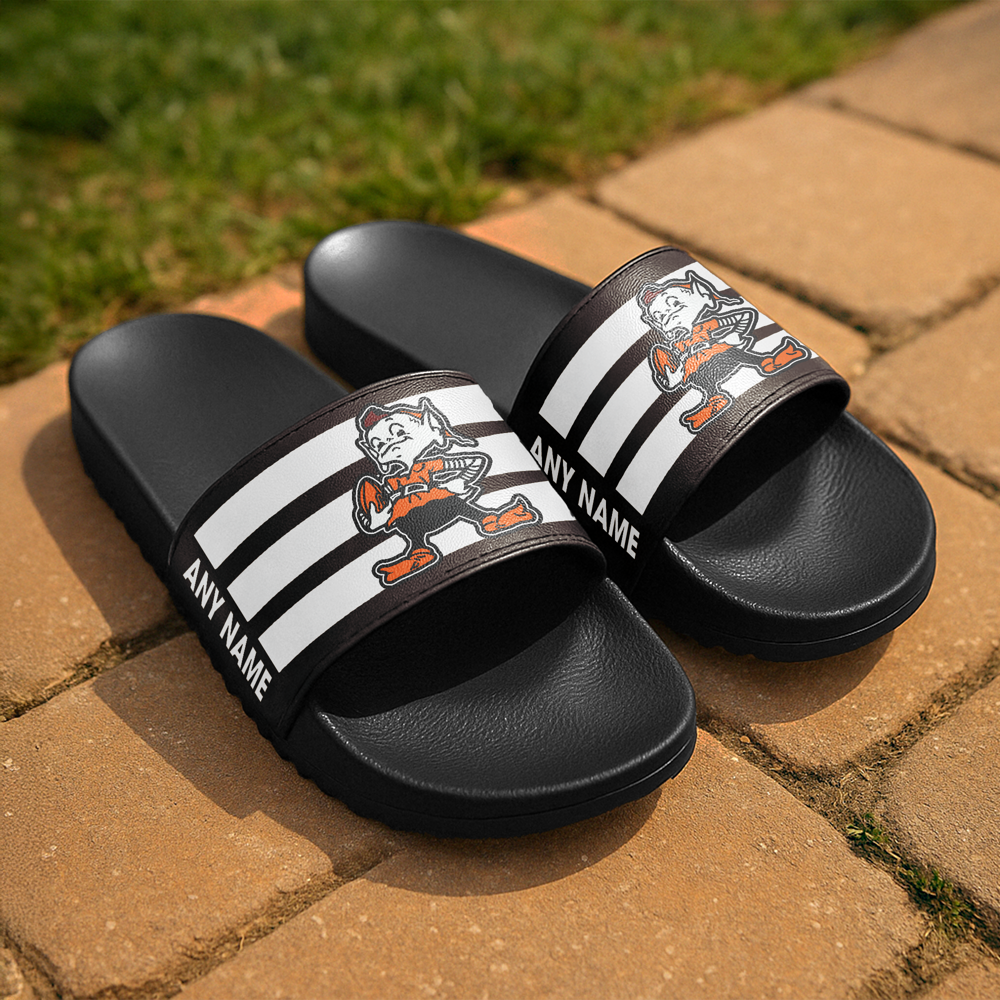 Cleveland Browns logo OLD Slide Sandals PT67067