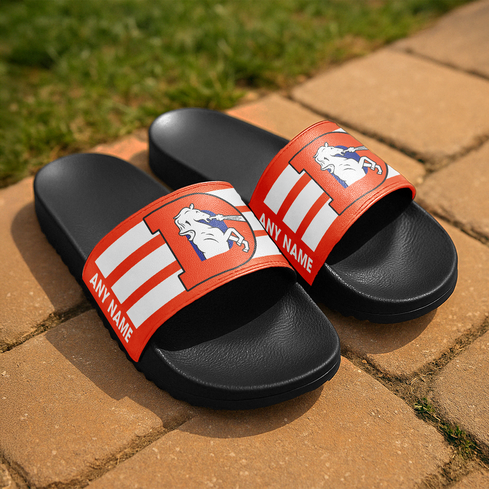 Denver Broncos logo OLD Slide Sandals PT67071