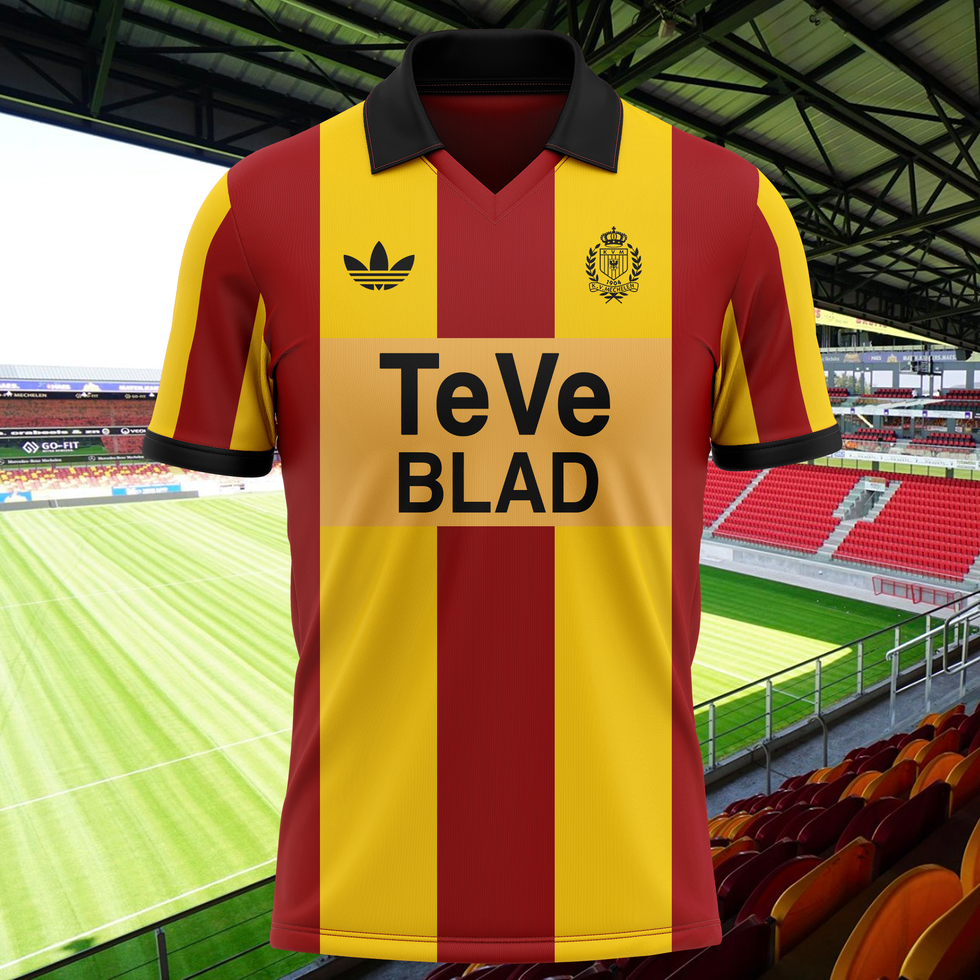 KV Mechelen 1989-90 European Cup Home Kit