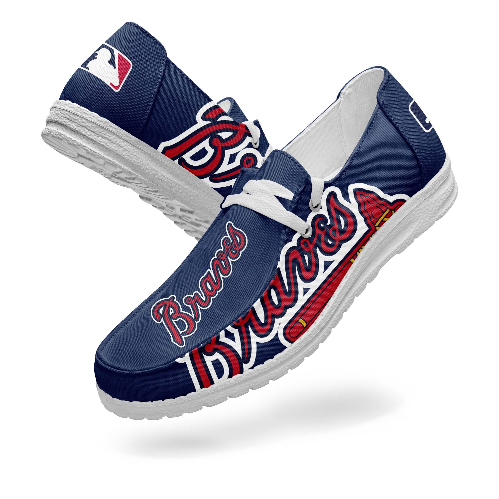 Atlanta Braves Canvas Loafer Shoes PT67784