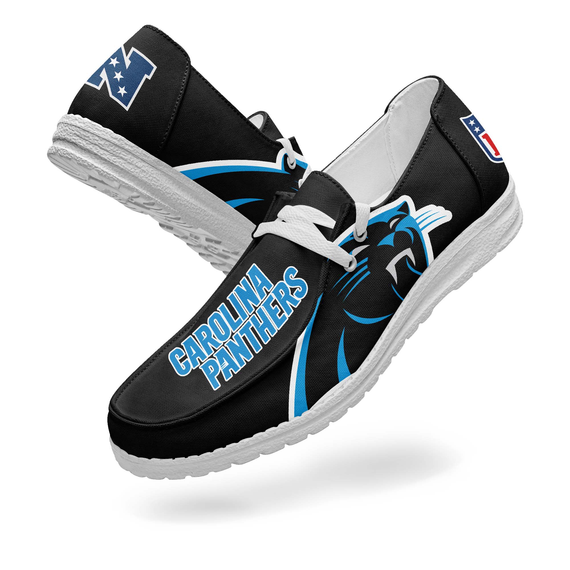 Carolina Panthers Canvas Loafer Shoes PT67751