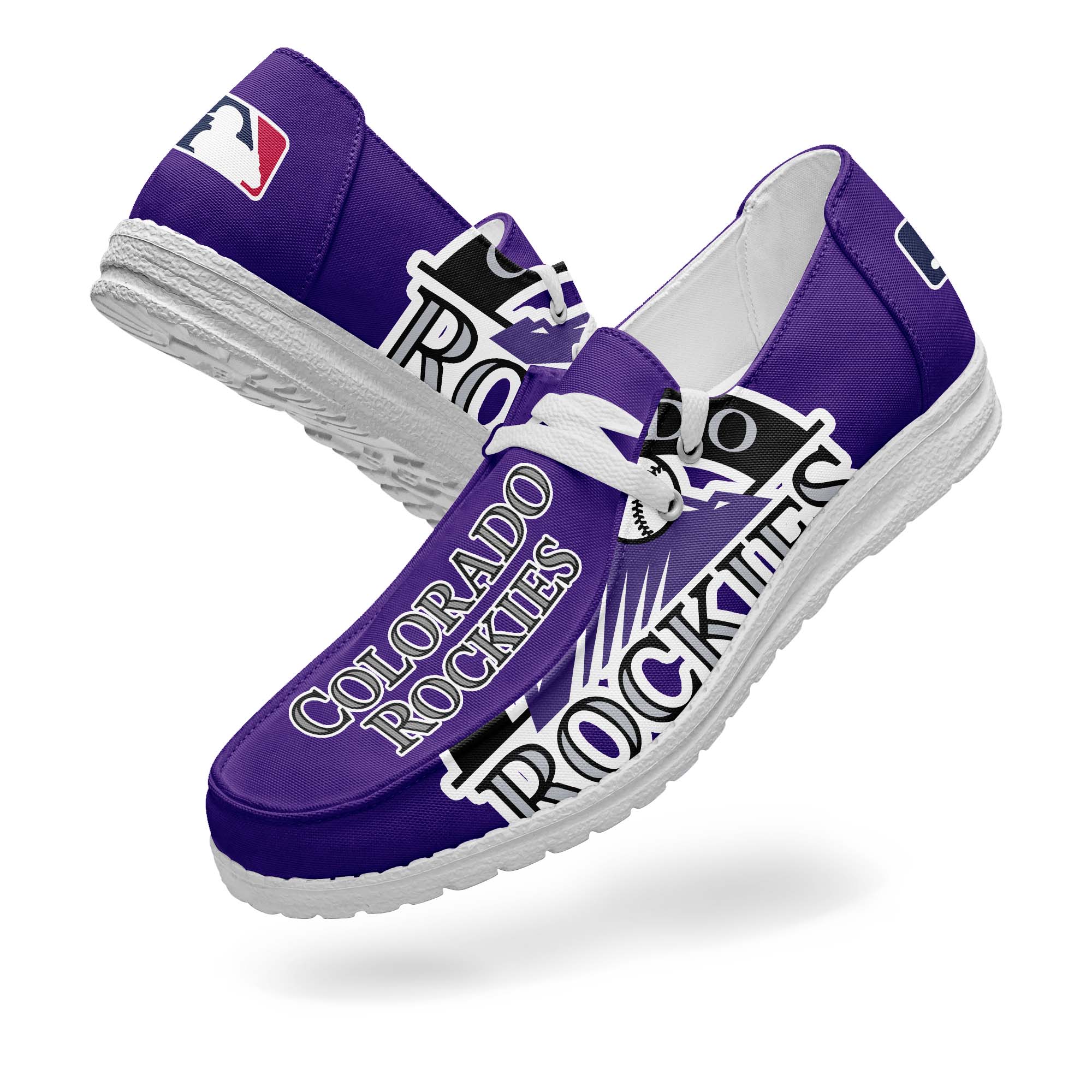 Colorado Rockies Canvas Loafer Shoes PT67791