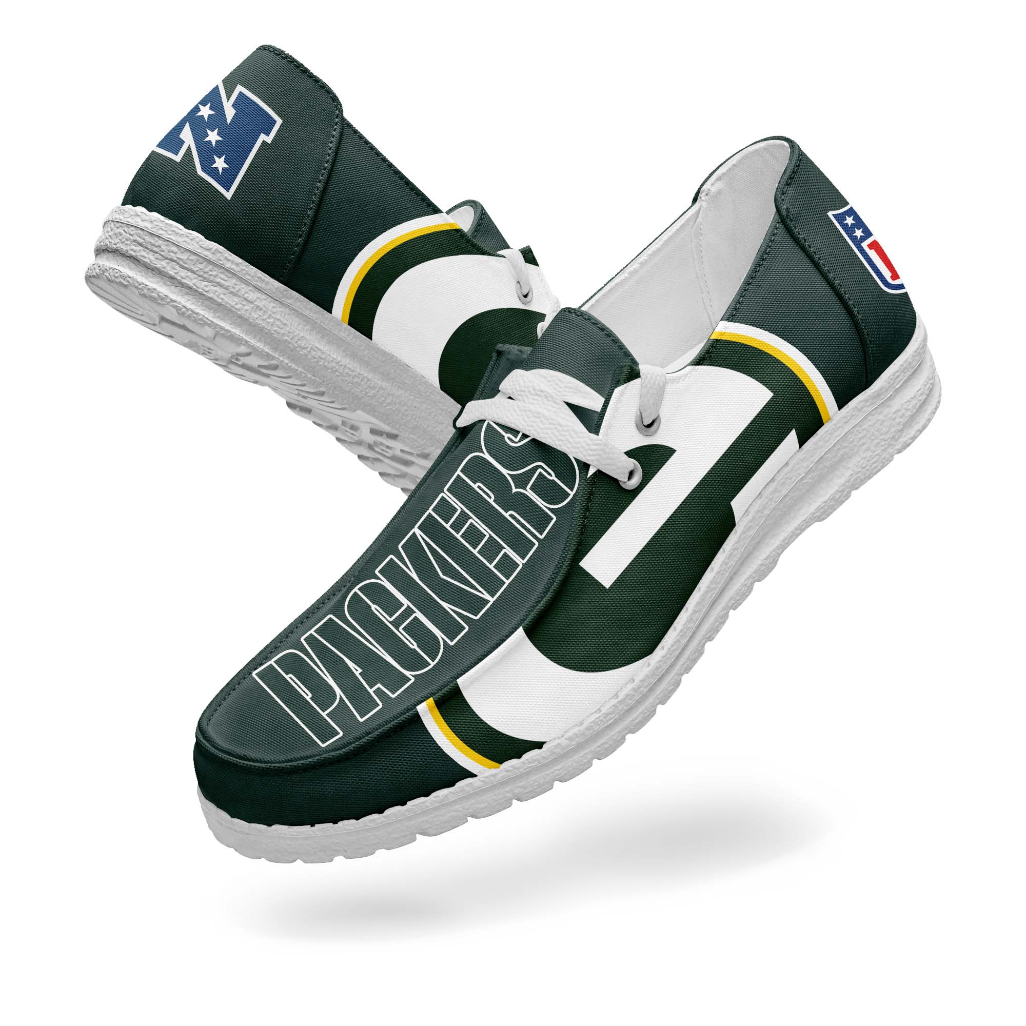 Green Bay Packers Canvas Loafer Shoes PT67758