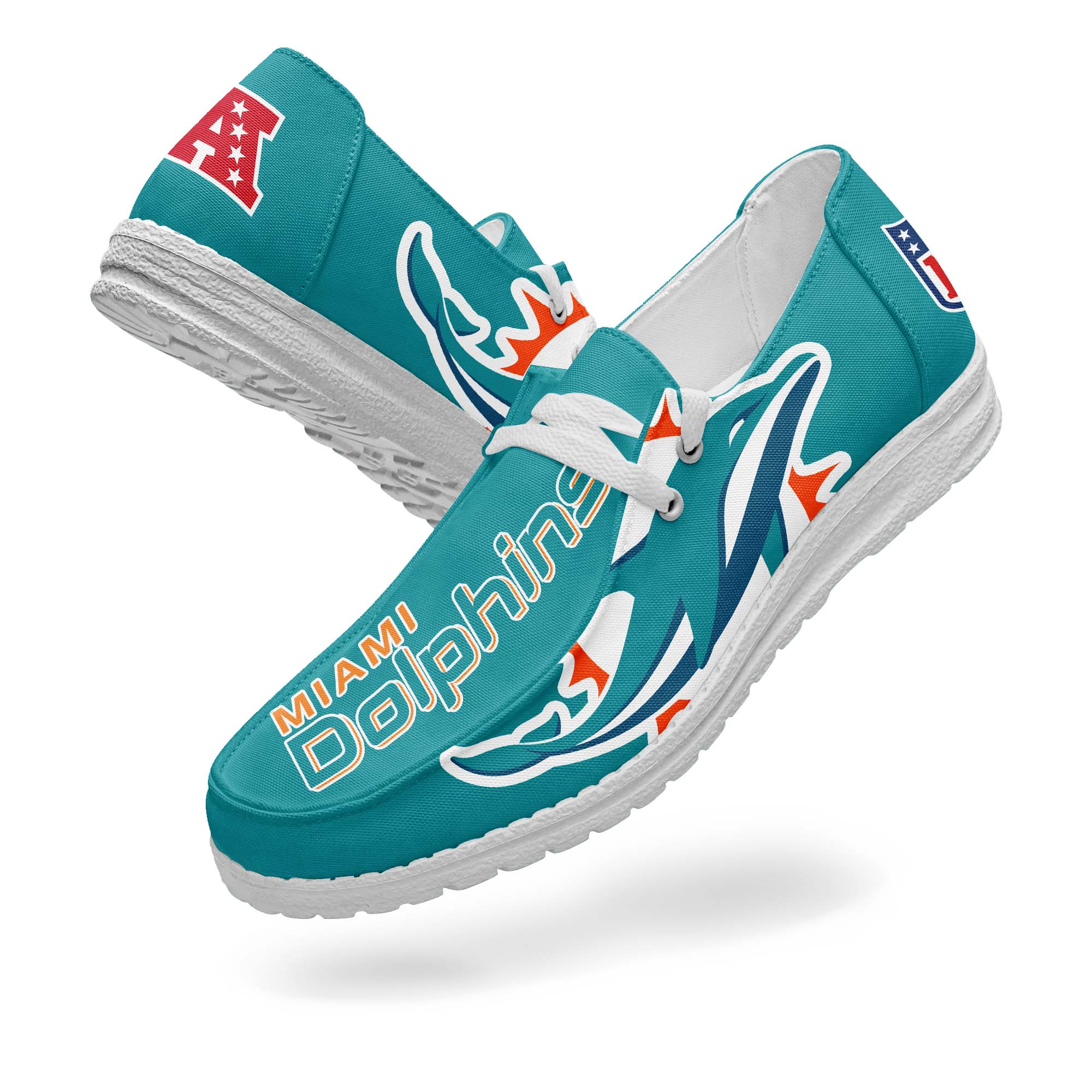 Miami Dolphins Canvas Loafer Shoes PT67766