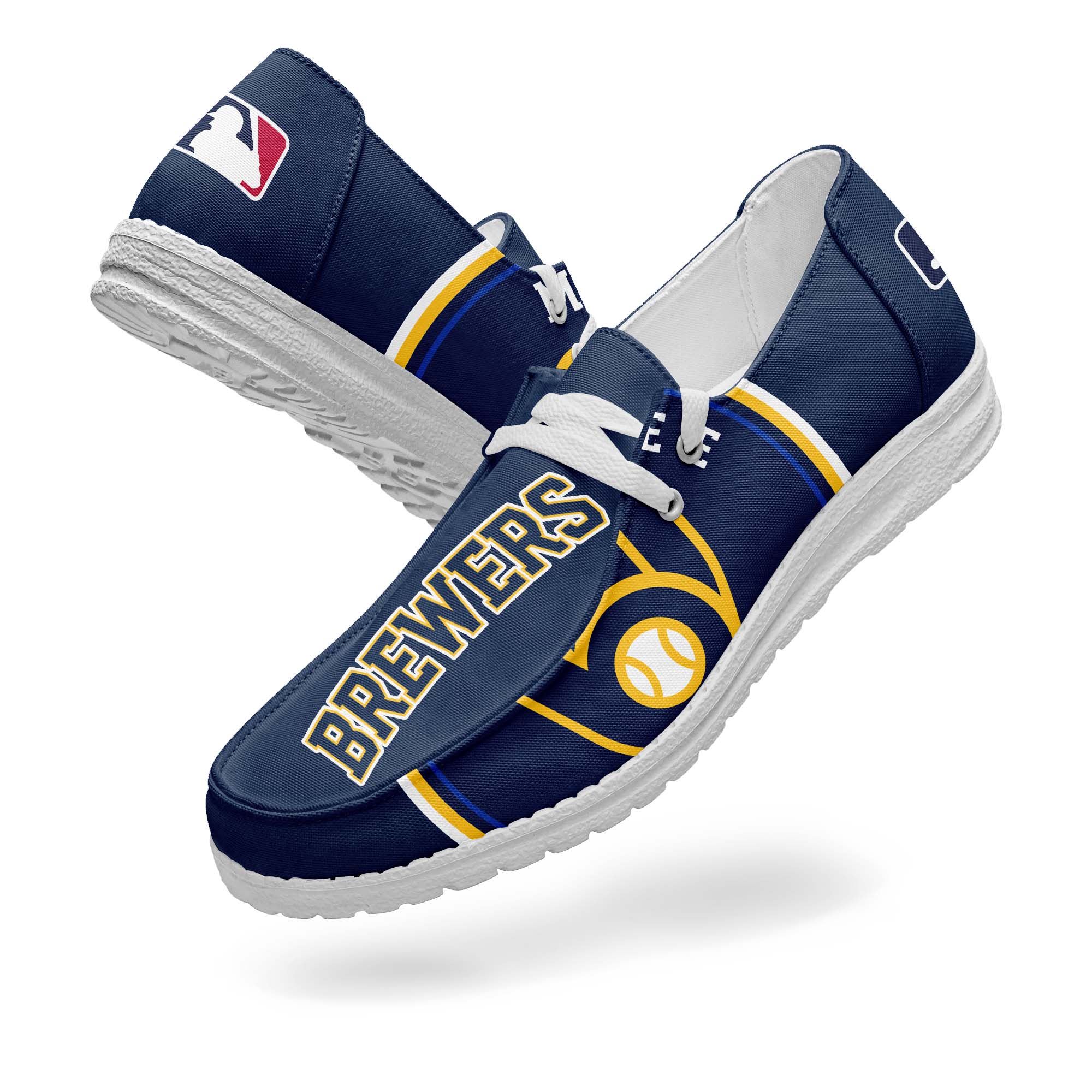 Milwaukee Brewers Canvas Loafer Shoes PT67798