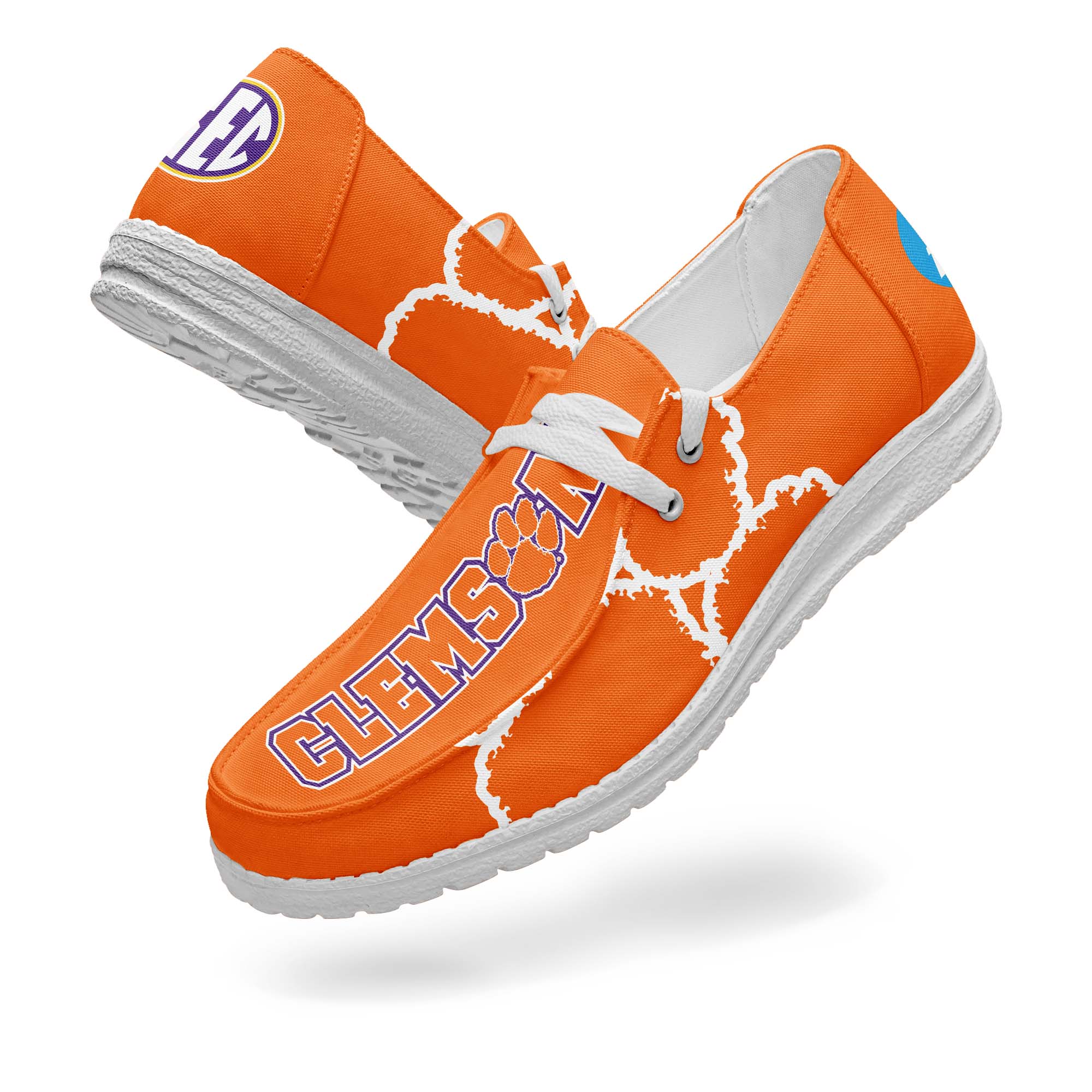 Clemson Tigers Canvas Loafer Shoes PT67885