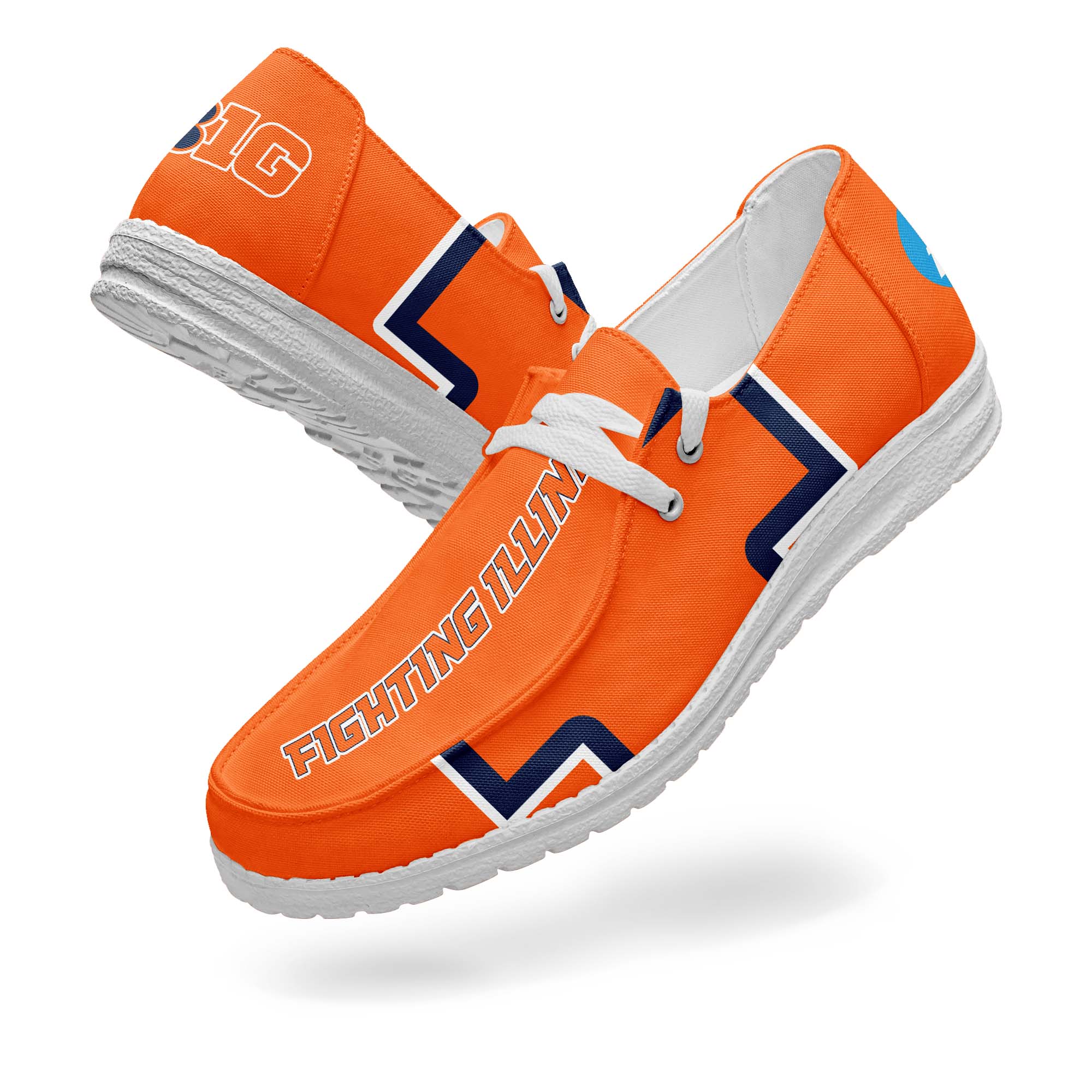 Illinois Fighting Illini Canvas Loafer Shoes PT67887