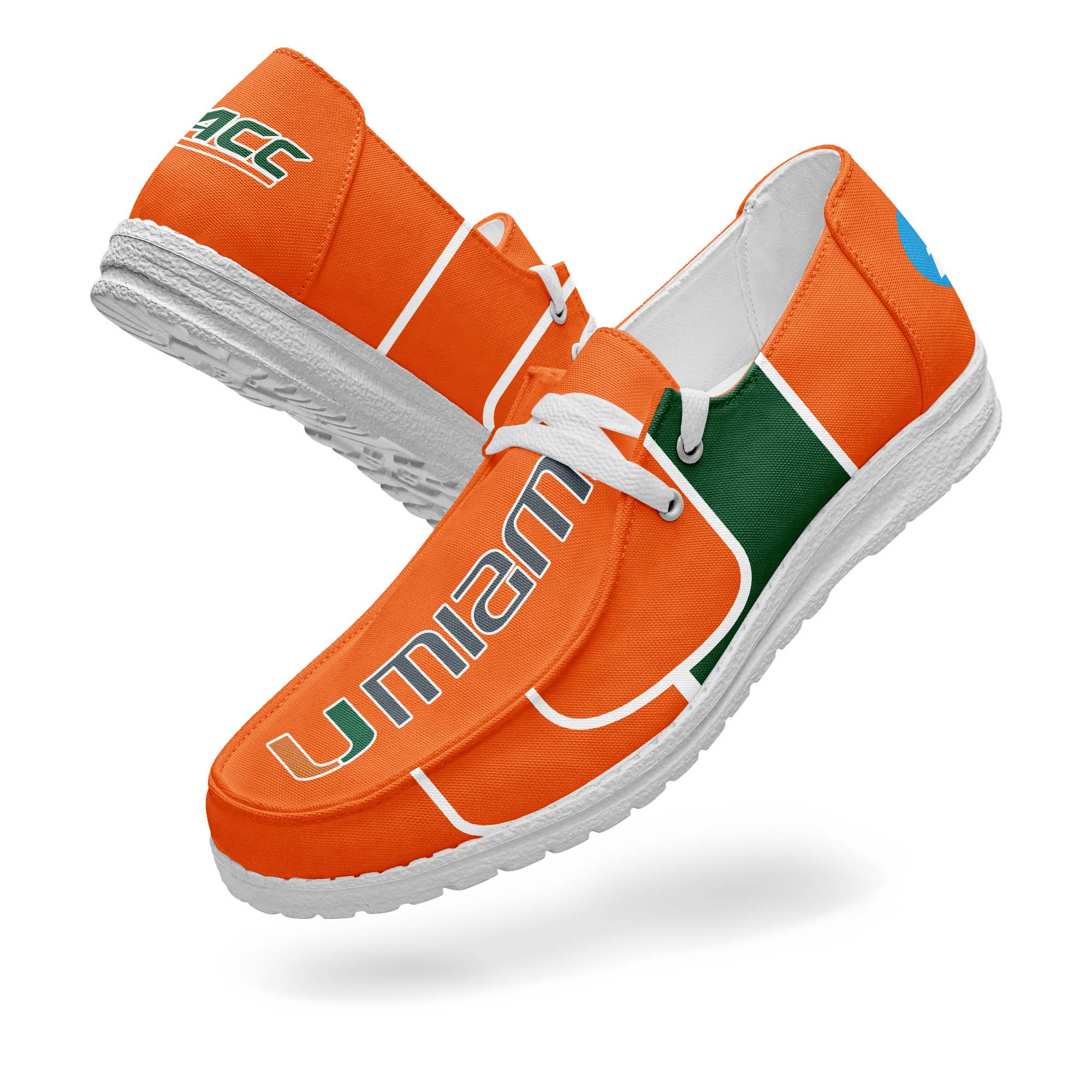 Miami Hurricanes Canvas Loafer Shoes PT67891