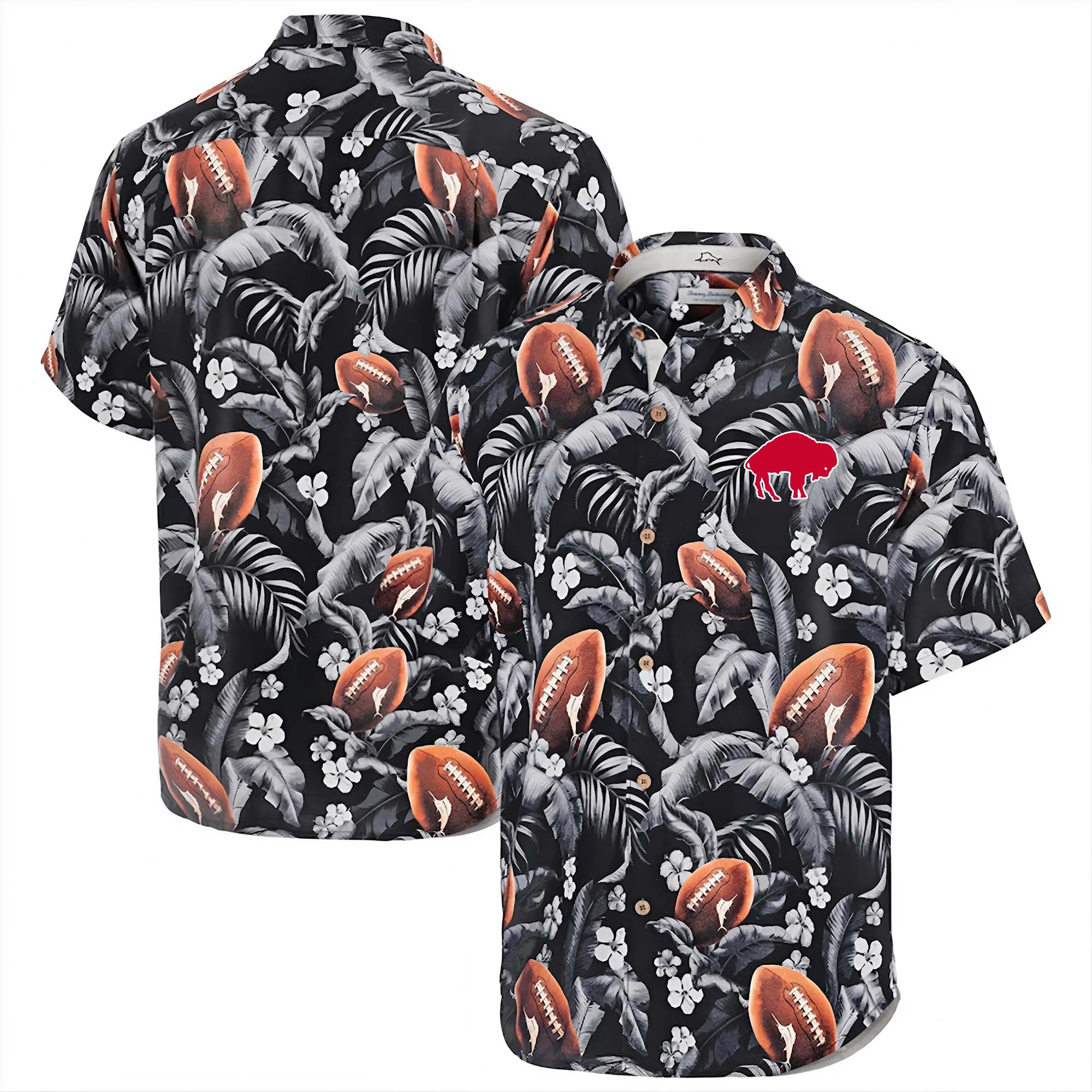 Buffalo Bills Hawaii Tommy Bahama Veracruz Cay First Down Blooms Button PT68028